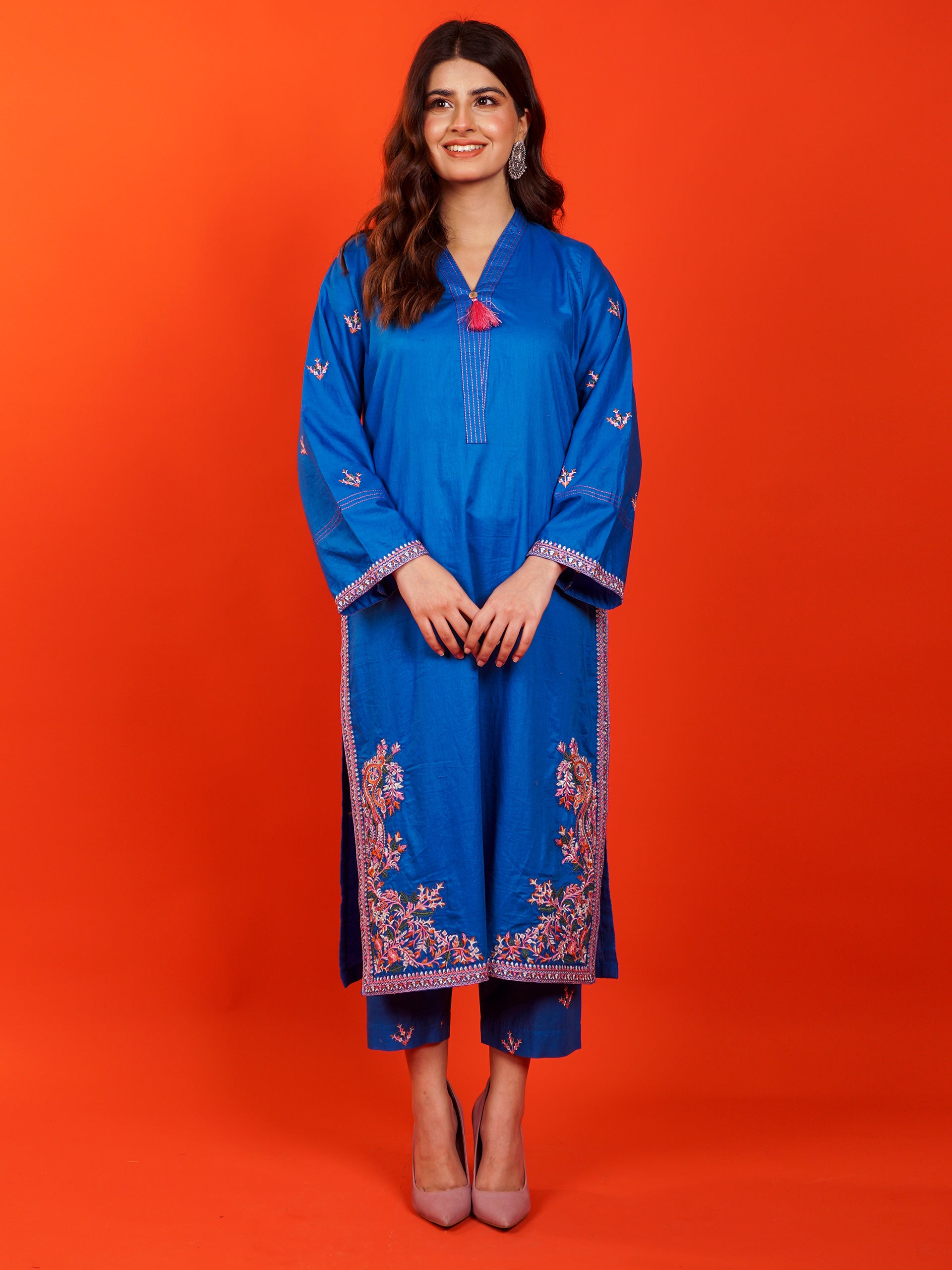 Blue Embroidered 2 pc - 54948