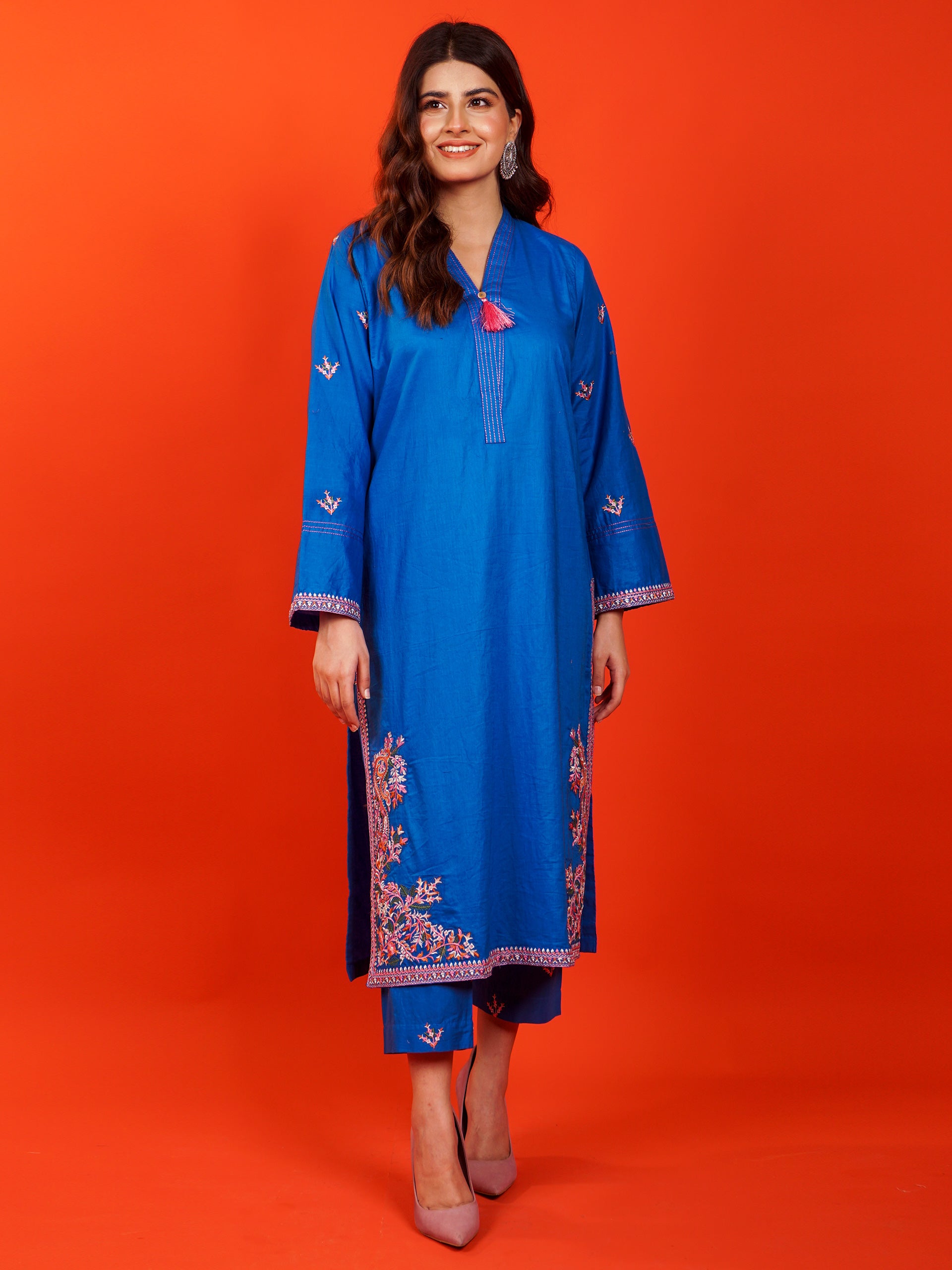 Blue Embroidered 2 pc - 54948
