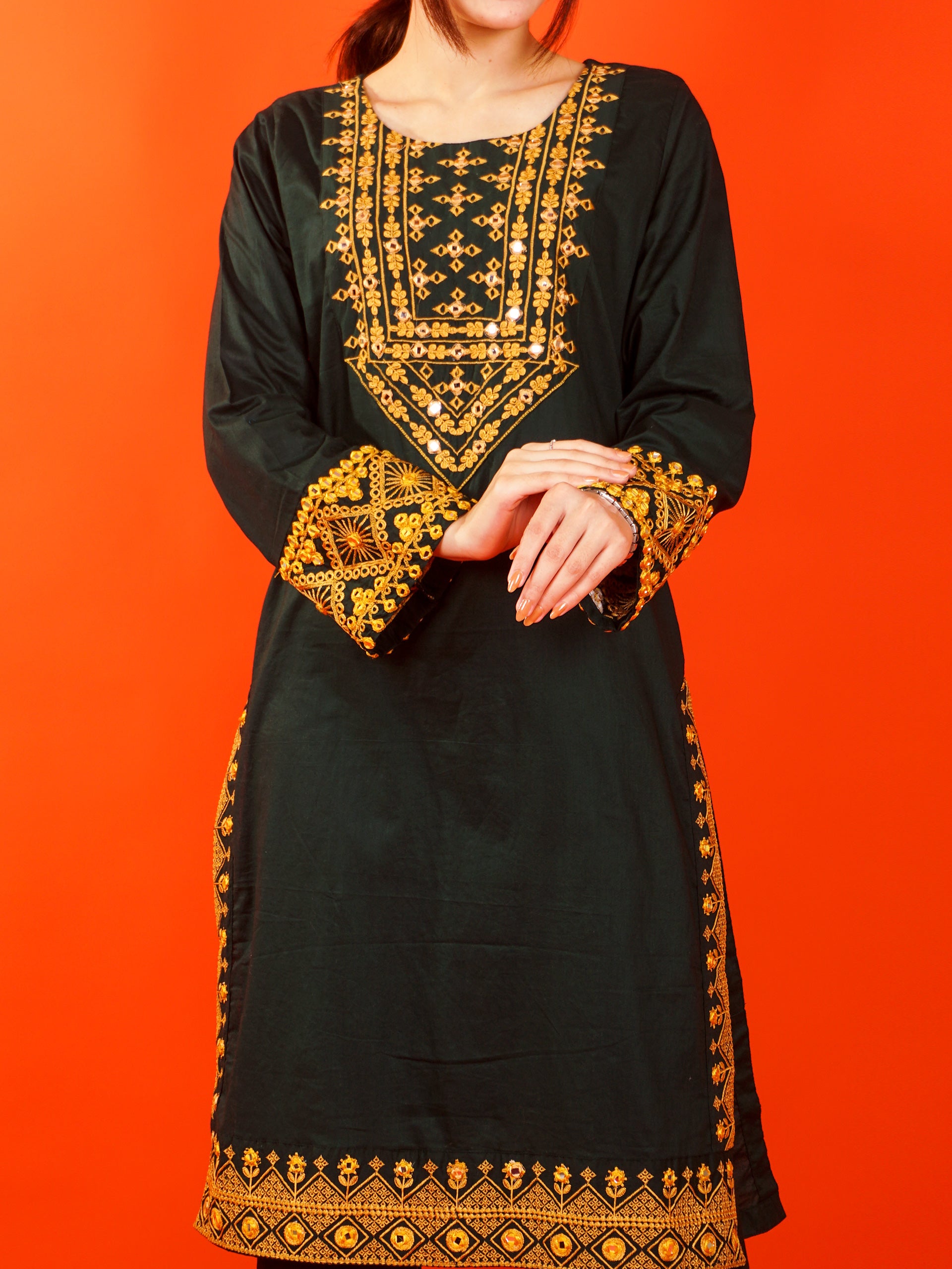 Green Embroidered 2 pc - 54980