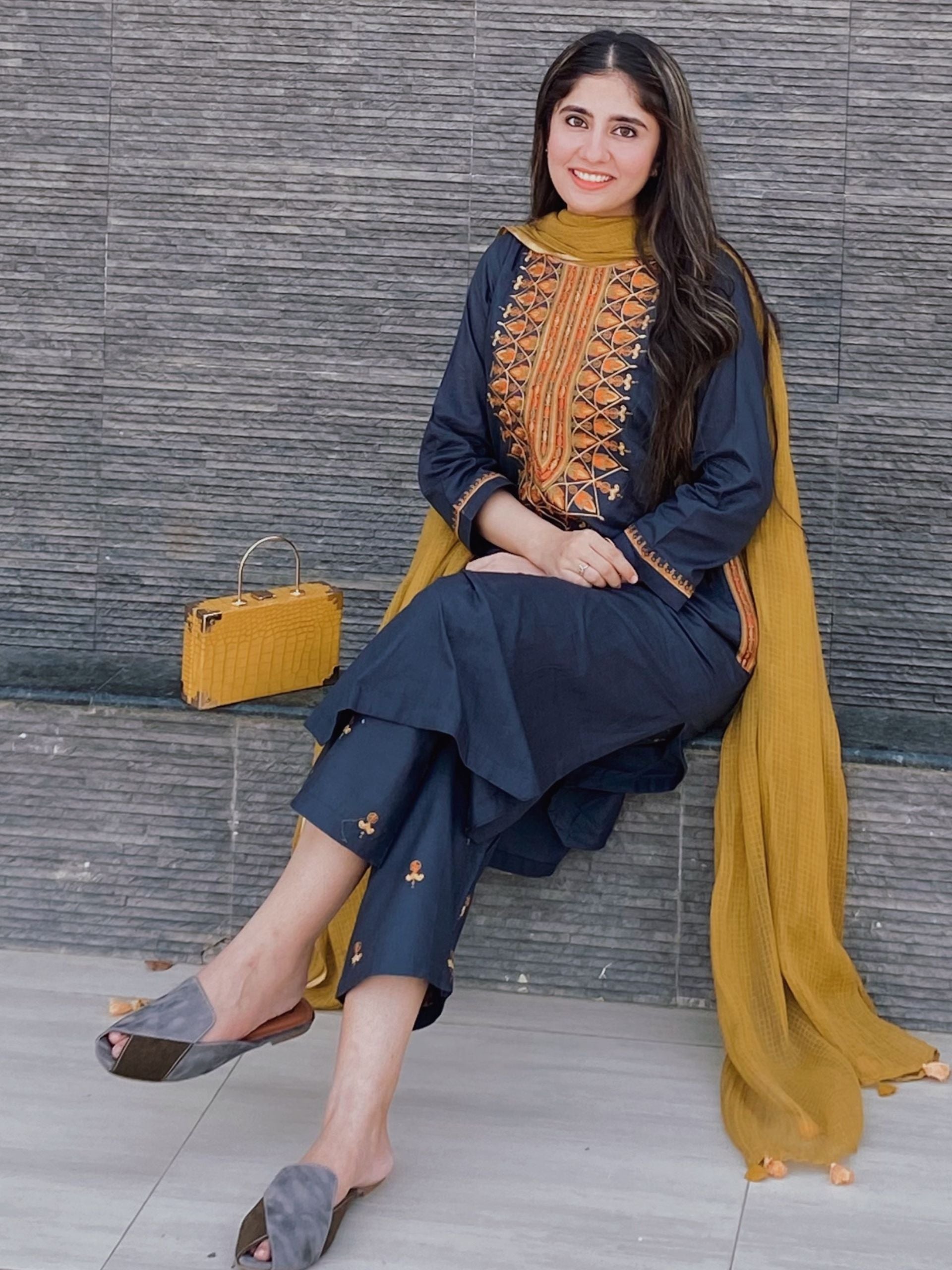 Grey Embroidered 2 pc - 54880