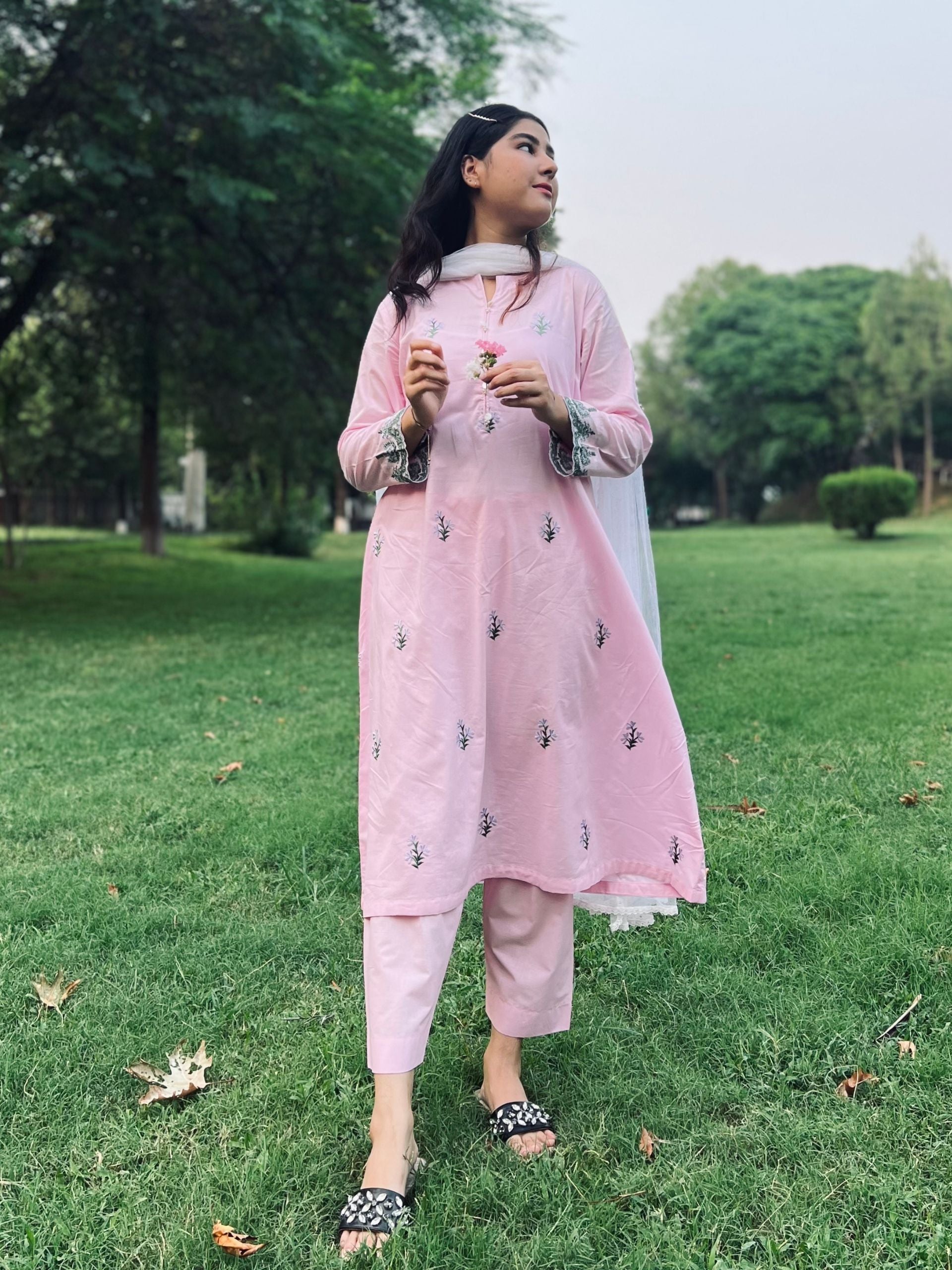 Light Pink Embroidered 2 pc - 54951