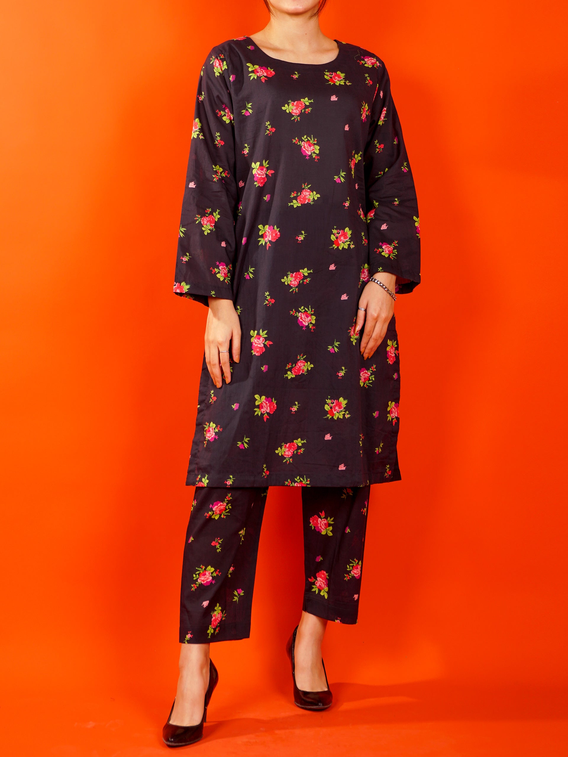 Black Digital Printed 2 pc - 54991