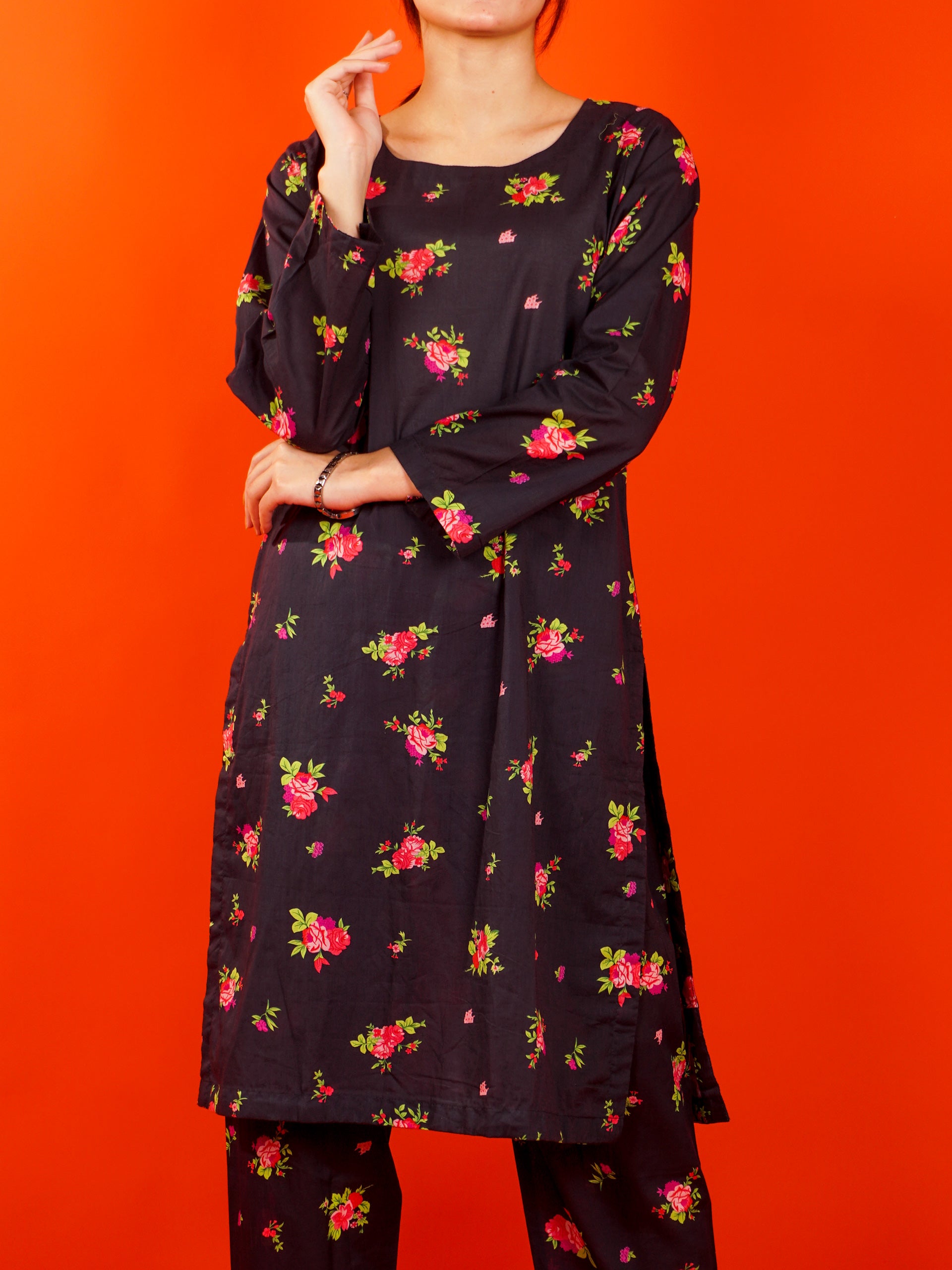 Black Digital Printed 2 pc - 54991