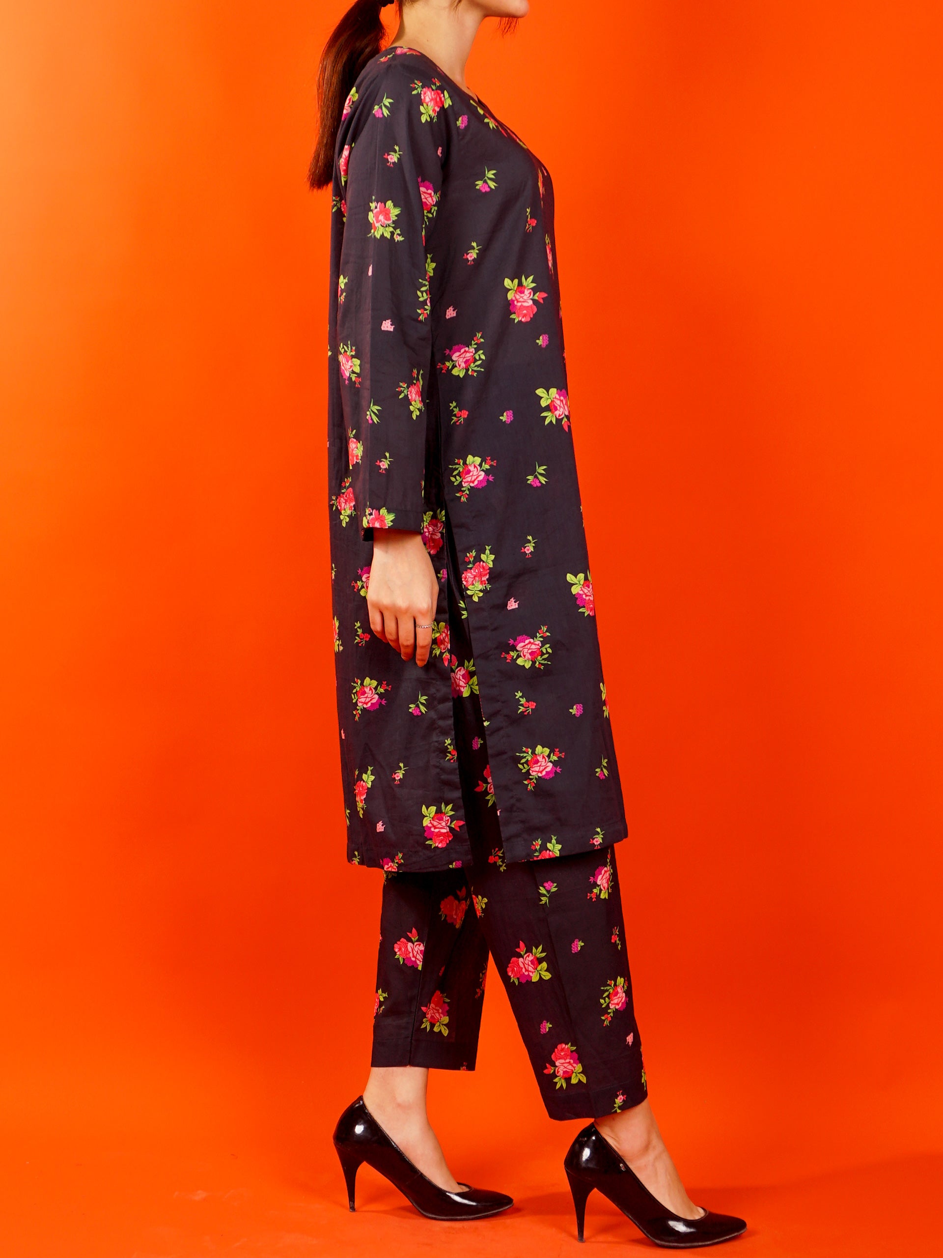 Black Digital Printed 2 pc - 54991