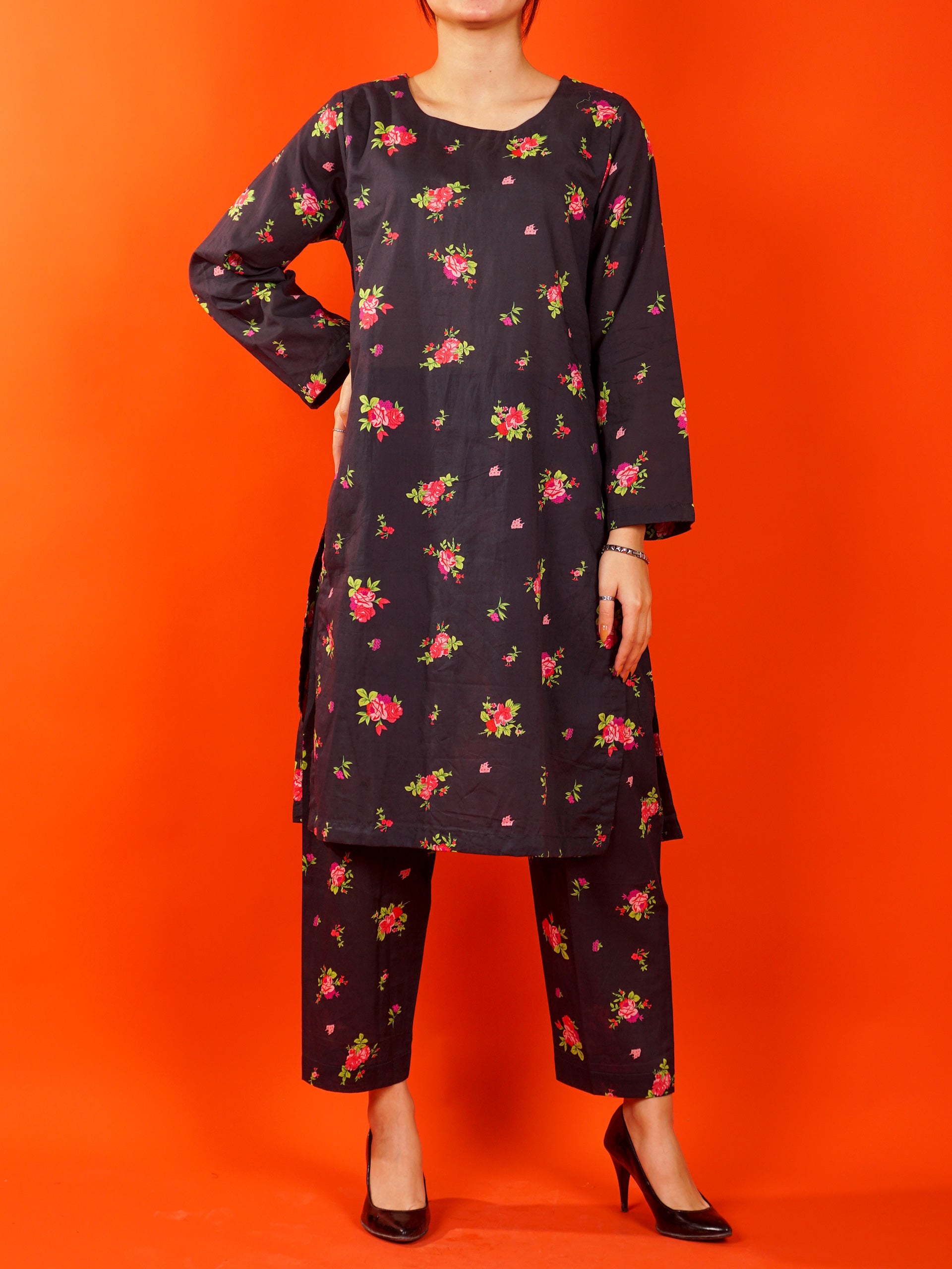 Black Digital Printed 2 pc - 54991