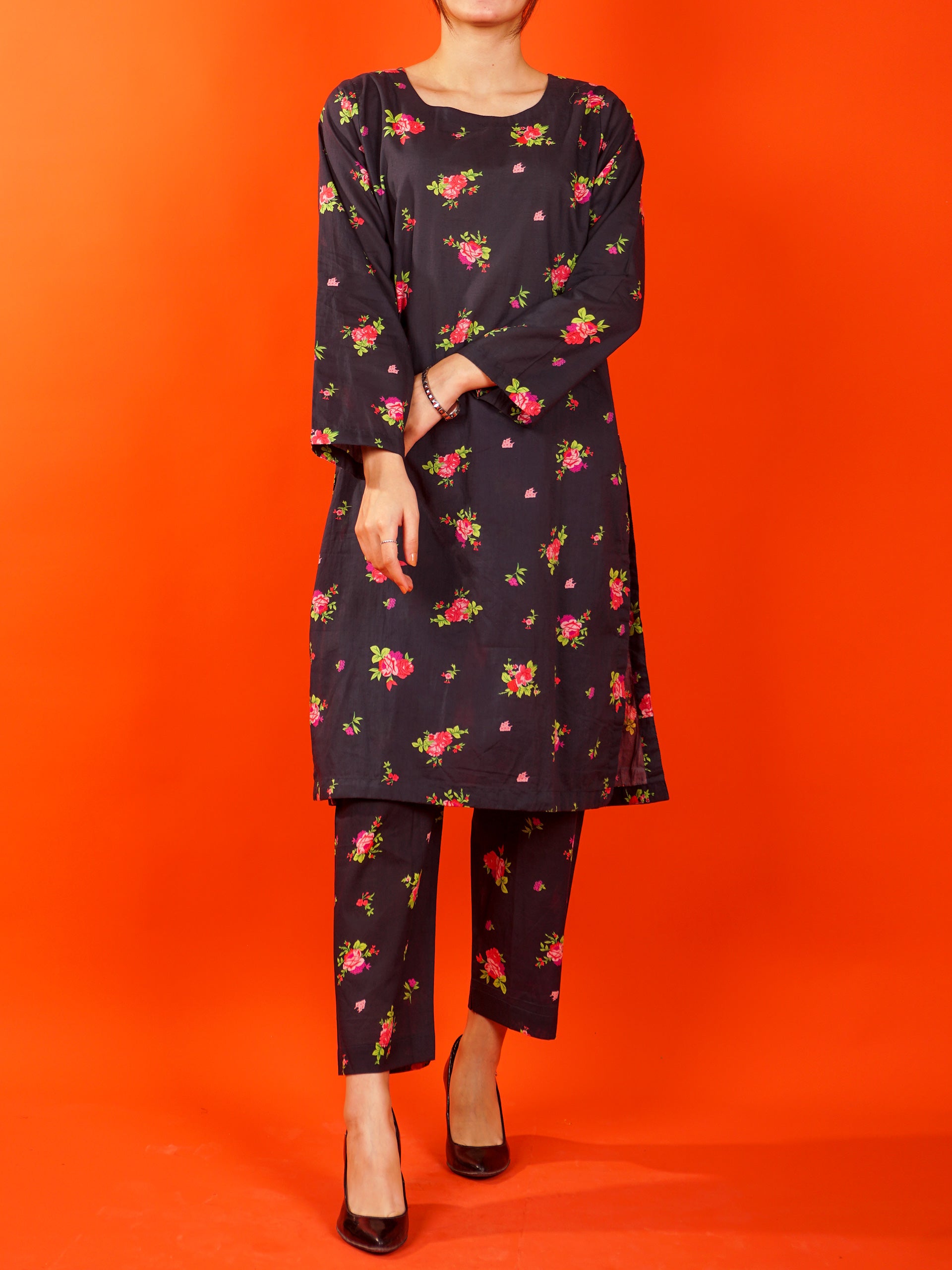 Black Digital Printed 2 pc - 54991