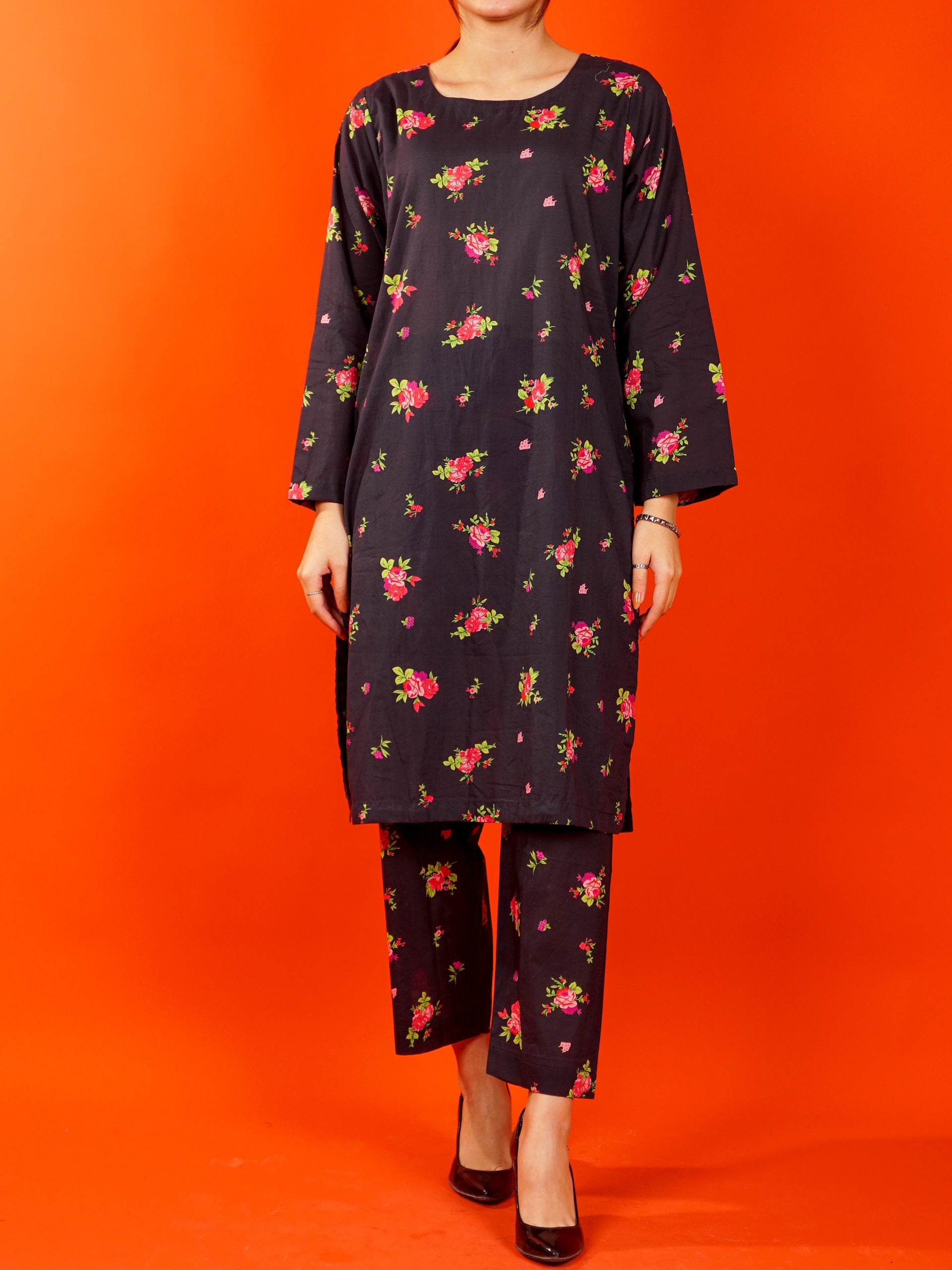 Black Digital Printed 2 pc - 54991