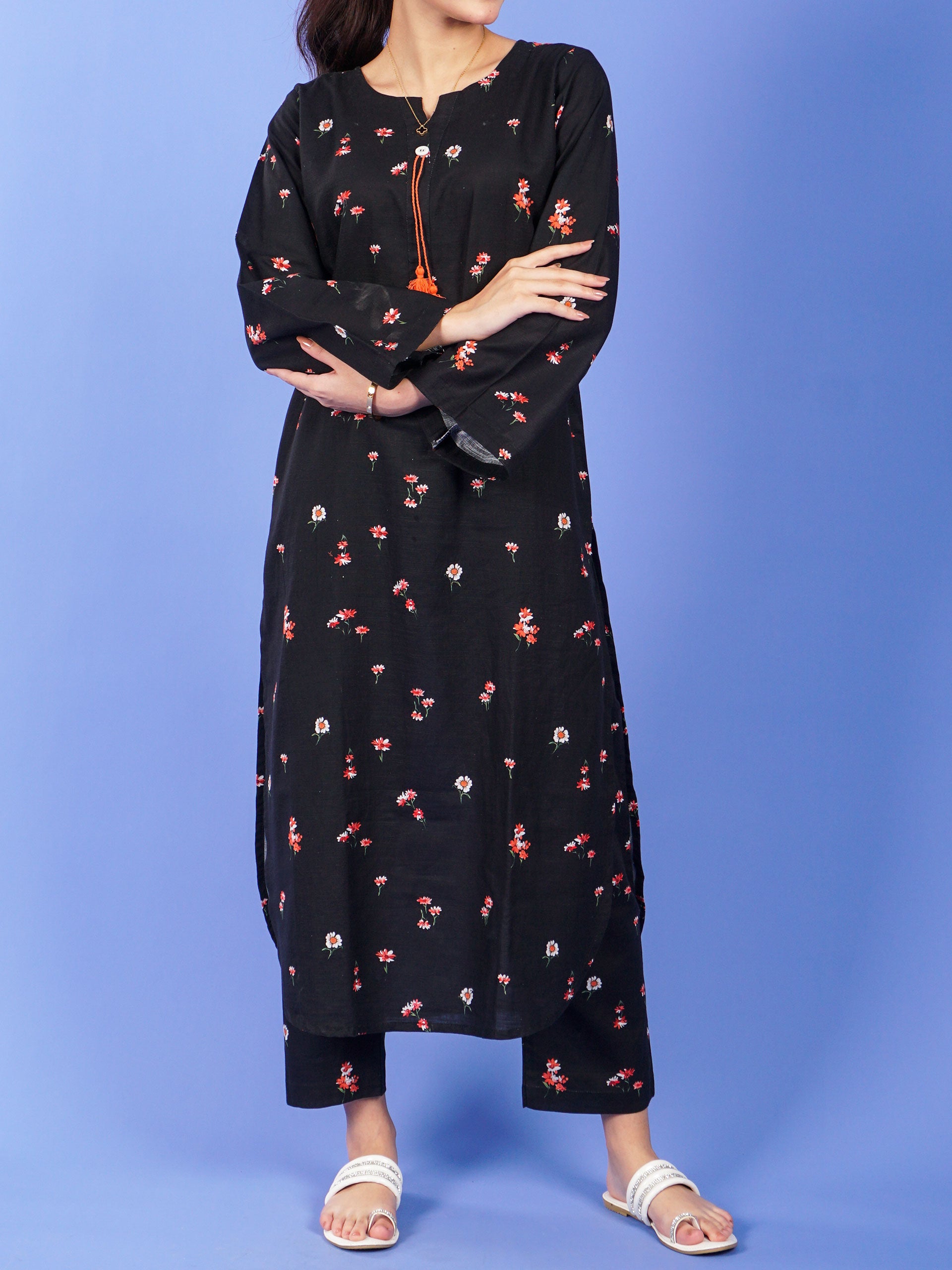 Black Digital Printed 2 pc - 55050