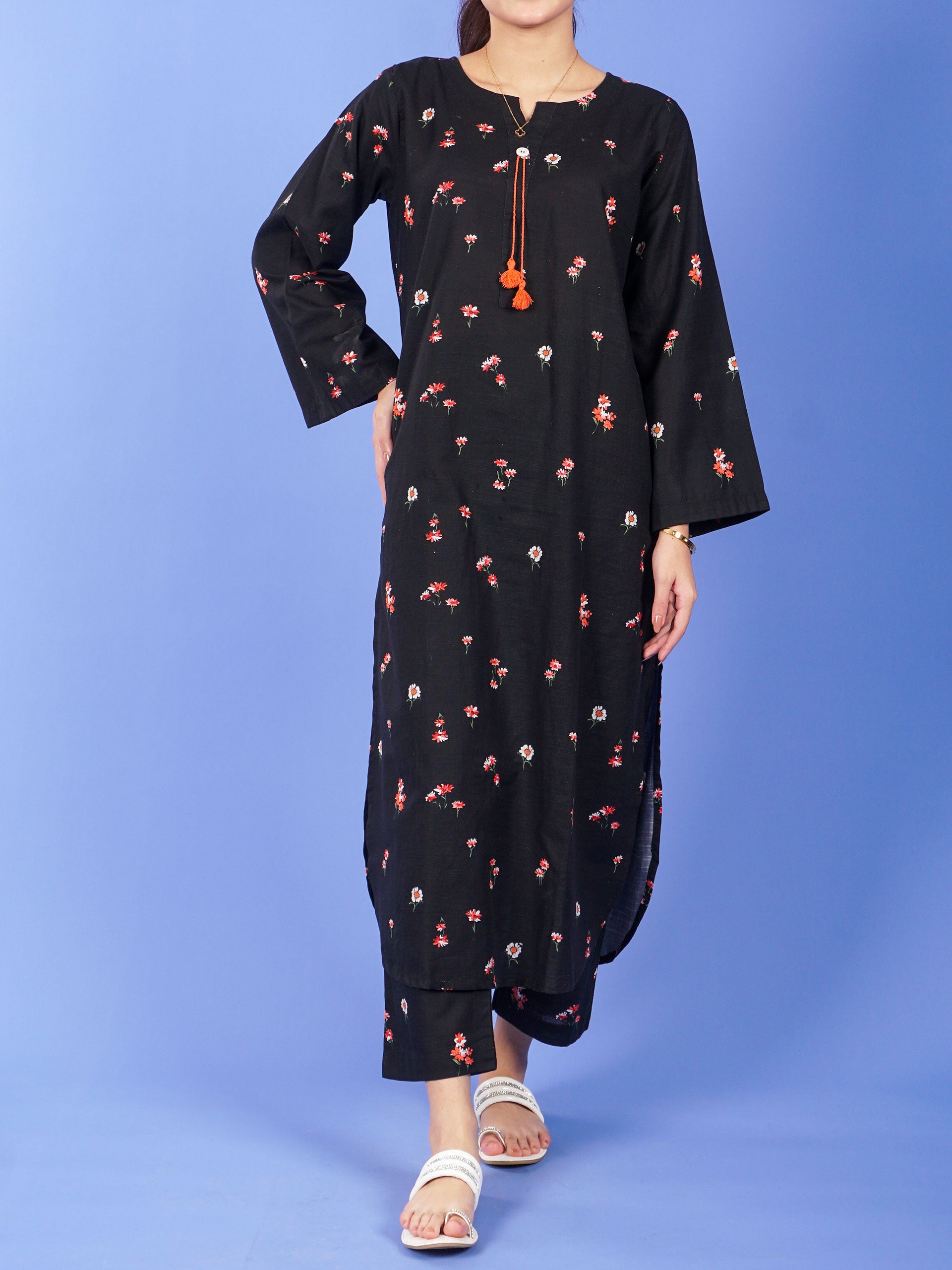 Black Digital Printed 2 pc - 55050