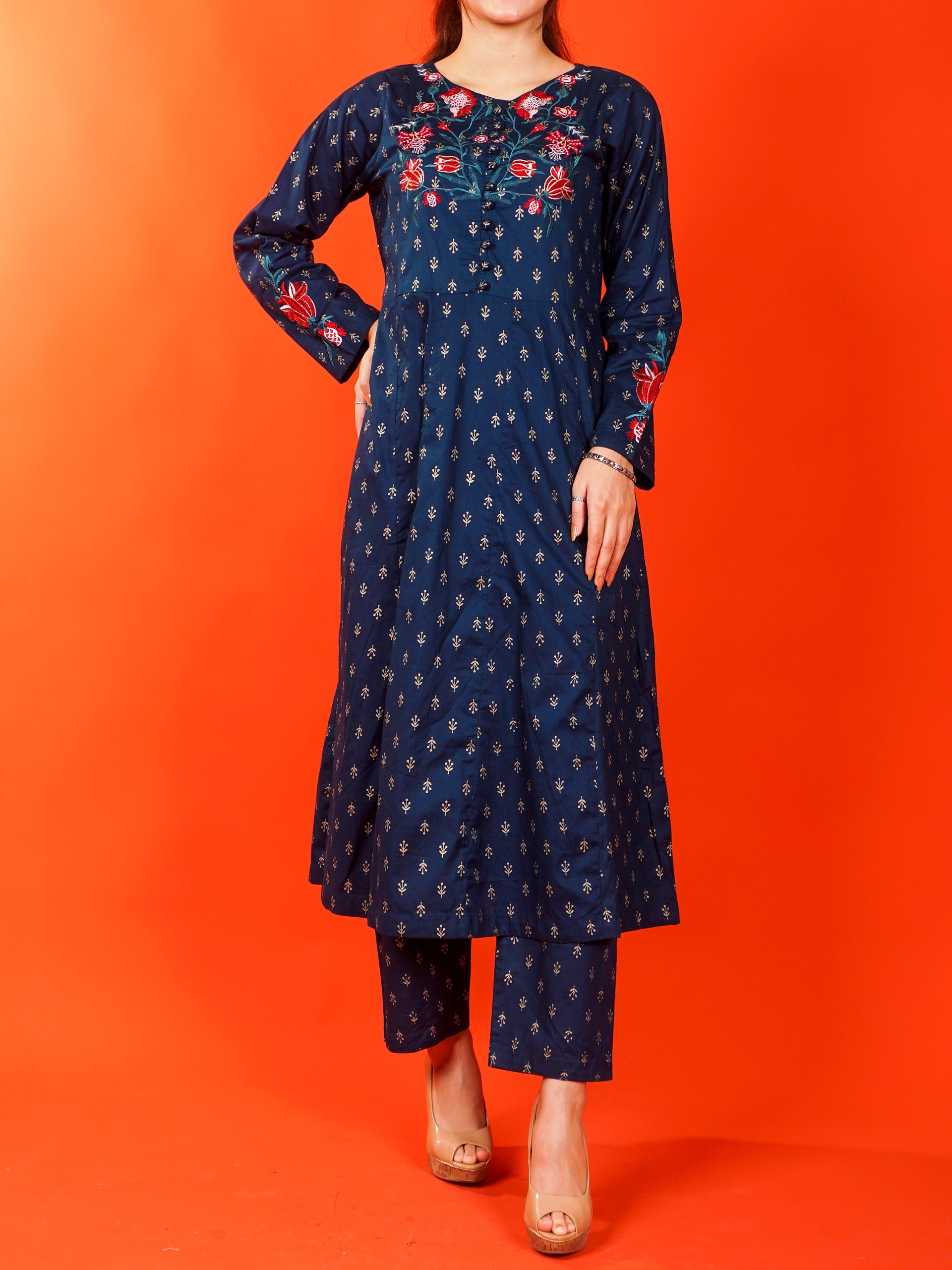 Blue Embroidered 2 pc - 54981