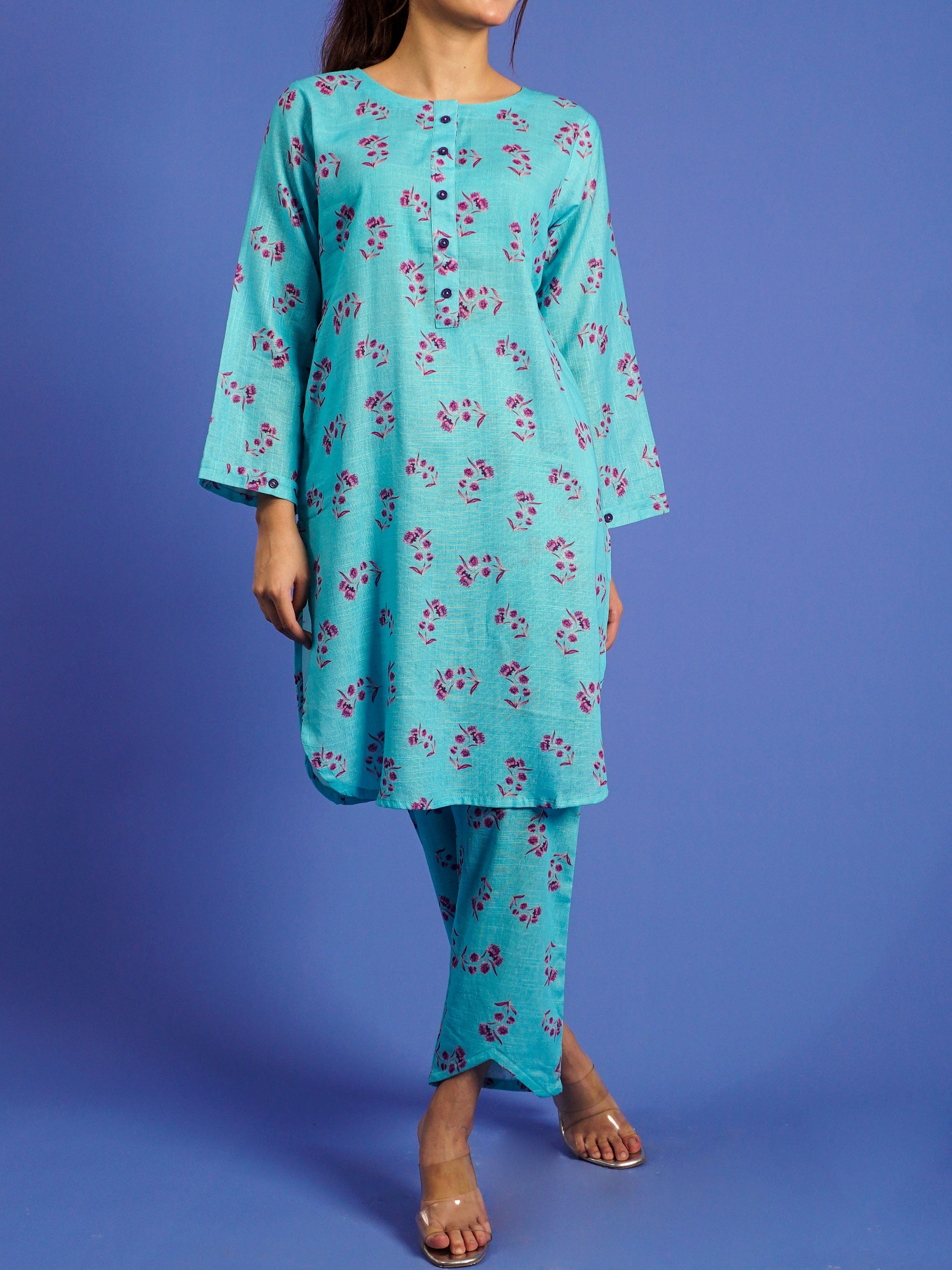 Ferozi Khaddar Digital Printed 2 pc - 55025
