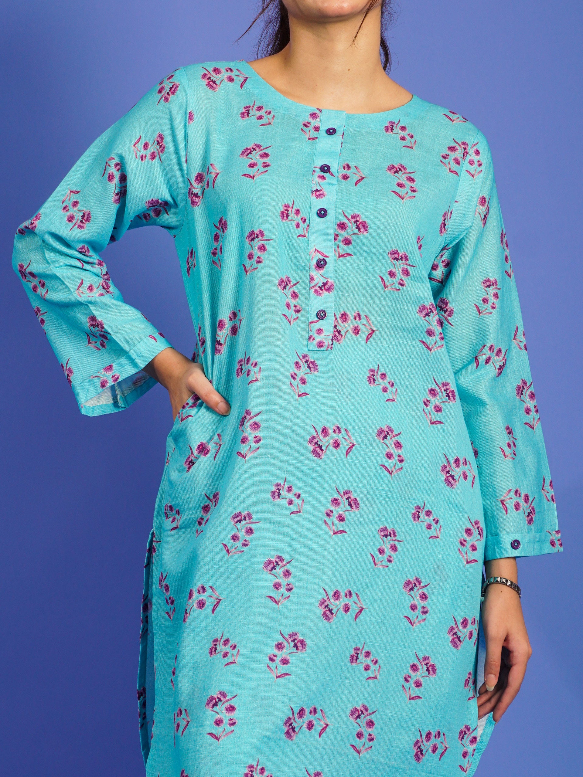 Ferozi Khaddar Digital Printed 2 pc - 55025