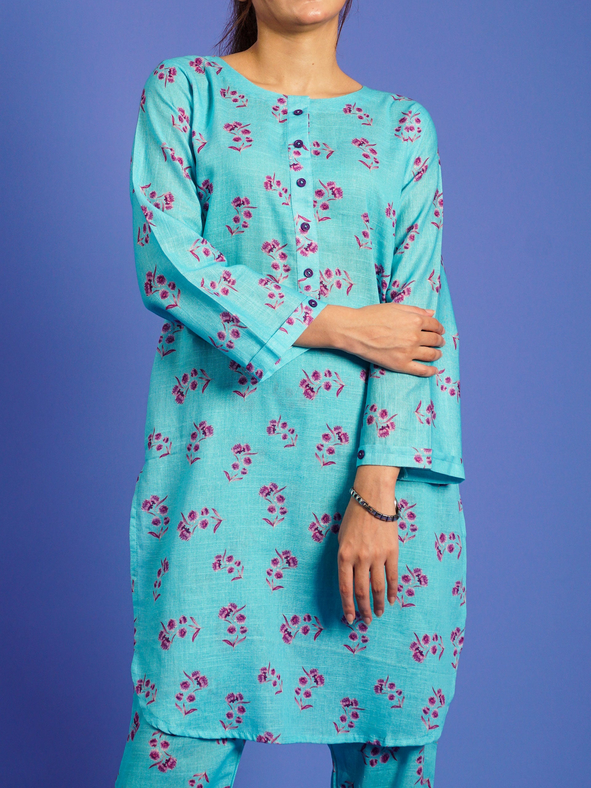 Ferozi Khaddar Digital Printed 2 pc - 55025