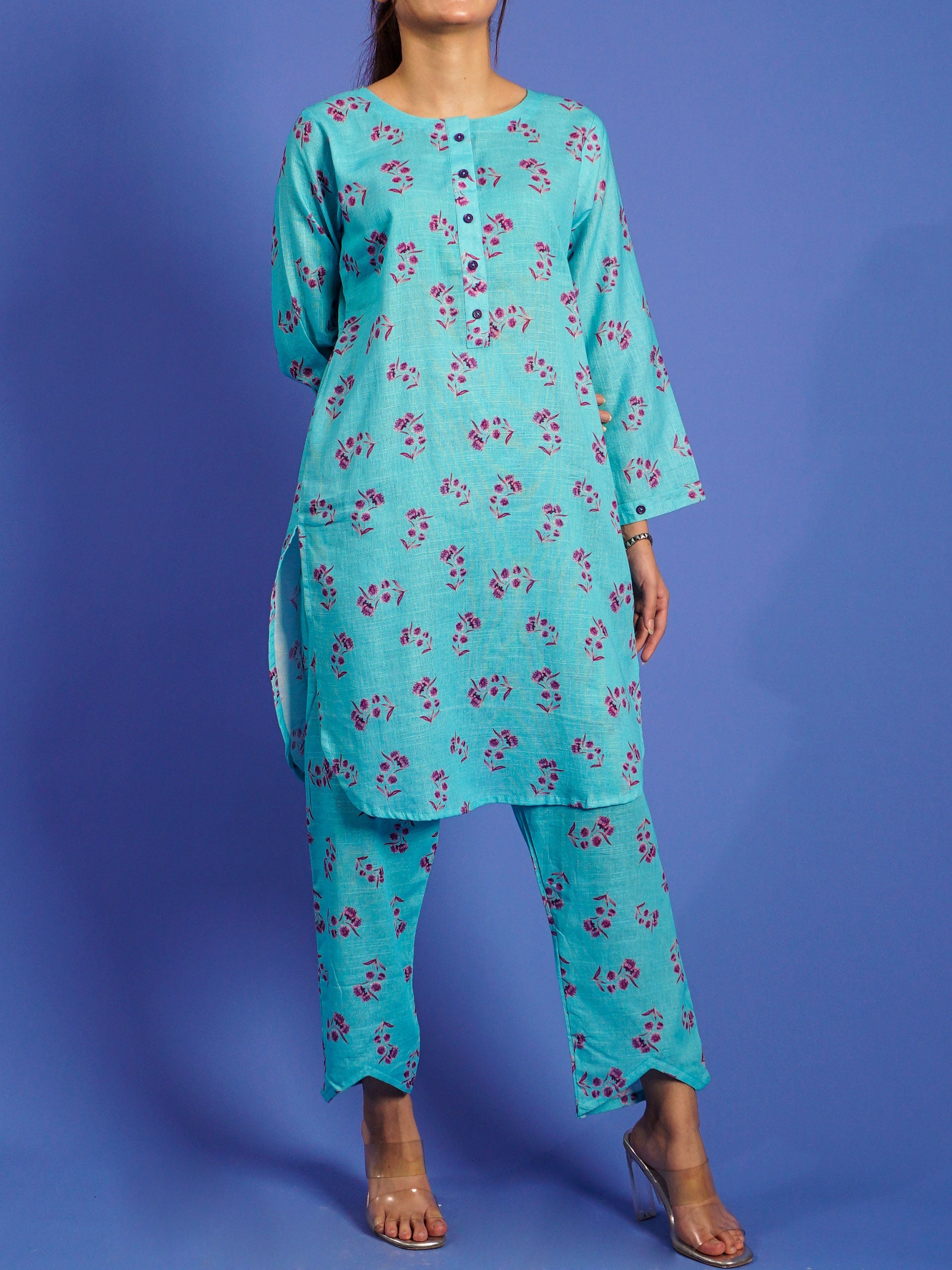 Ferozi Khaddar Digital Printed 2 pc - 55025