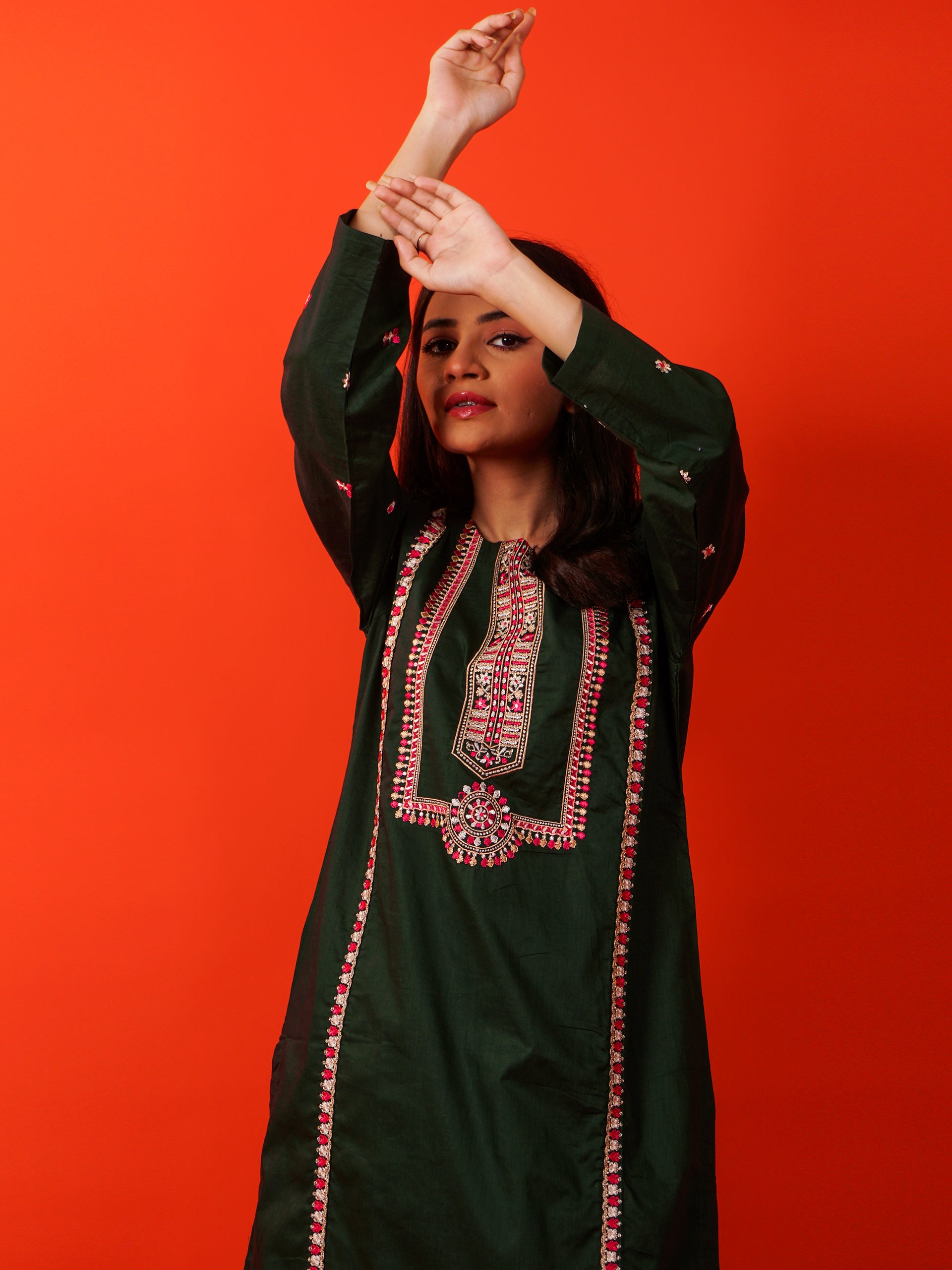 Green Embroidered 2 pc - 54939