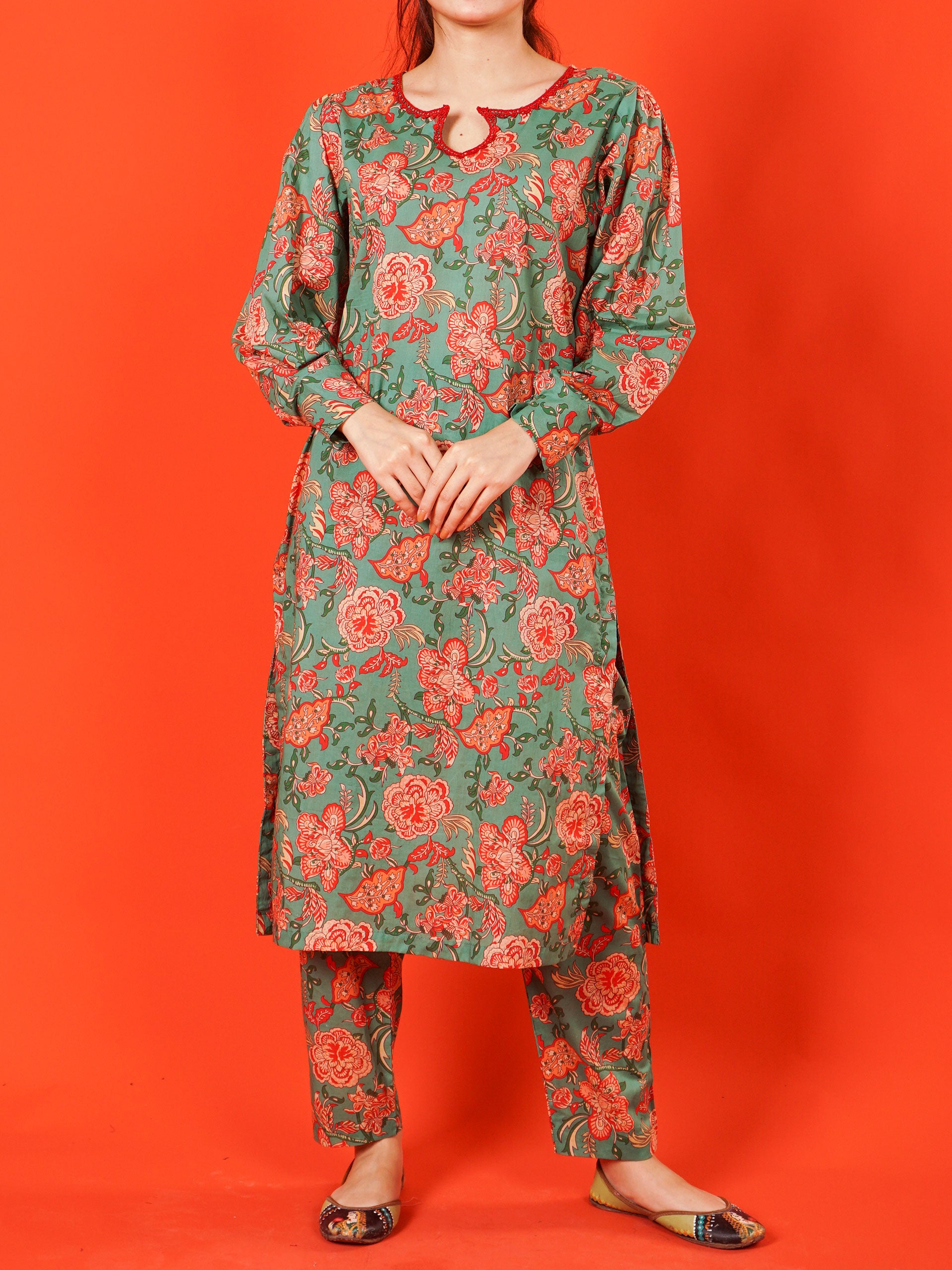 Green Digital Printed 2 pc - 54994