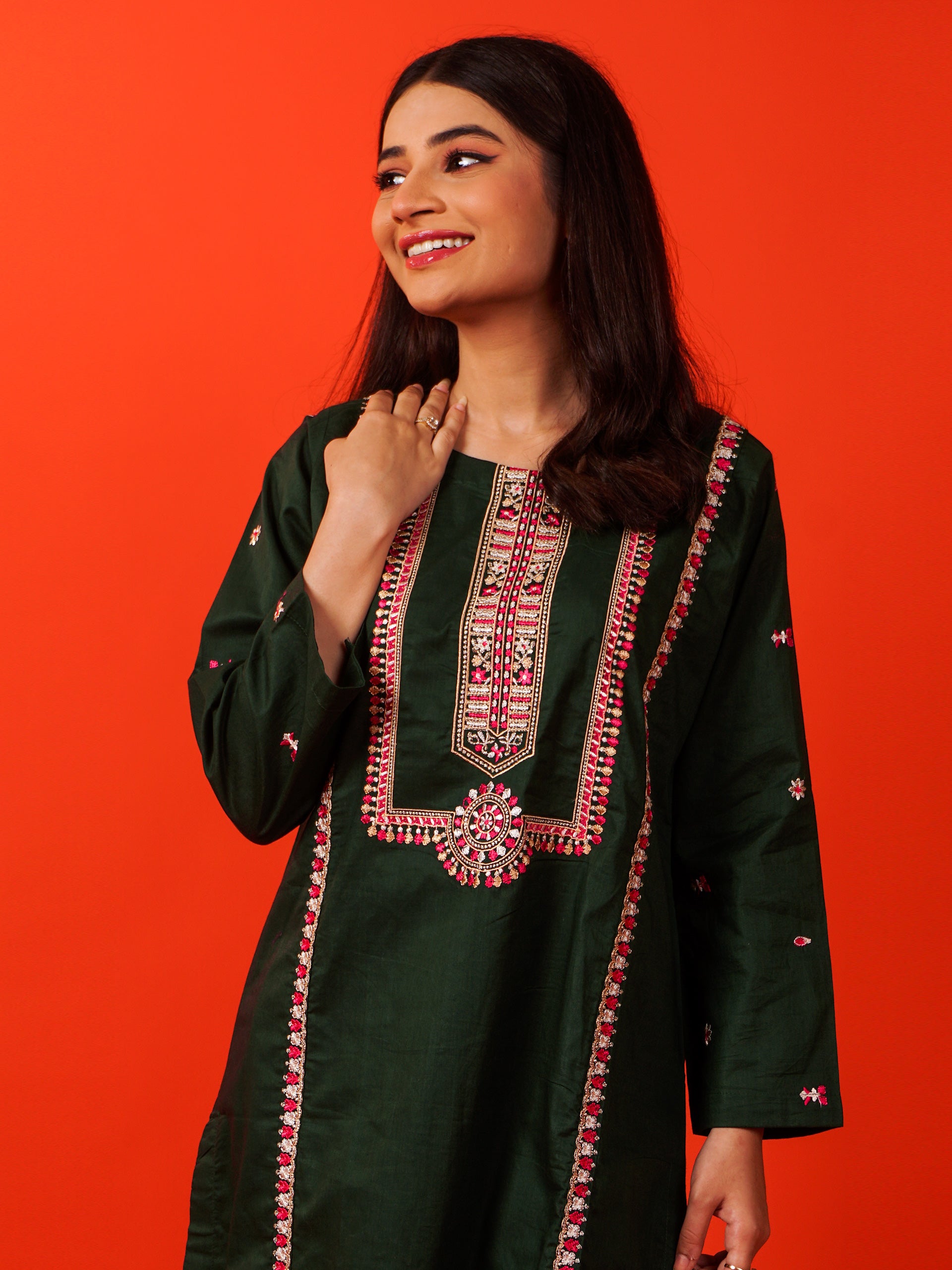 Green Embroidered 2 pc - 54939