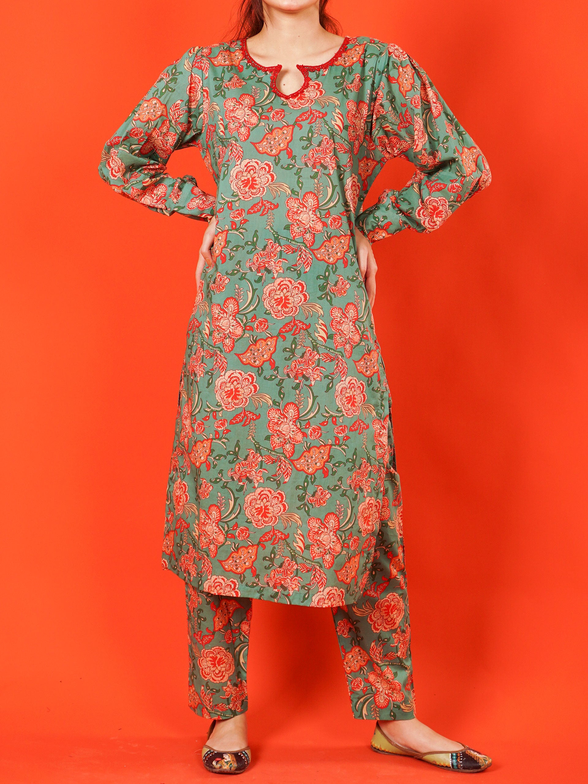 Green Digital Printed 2 pc - 54994