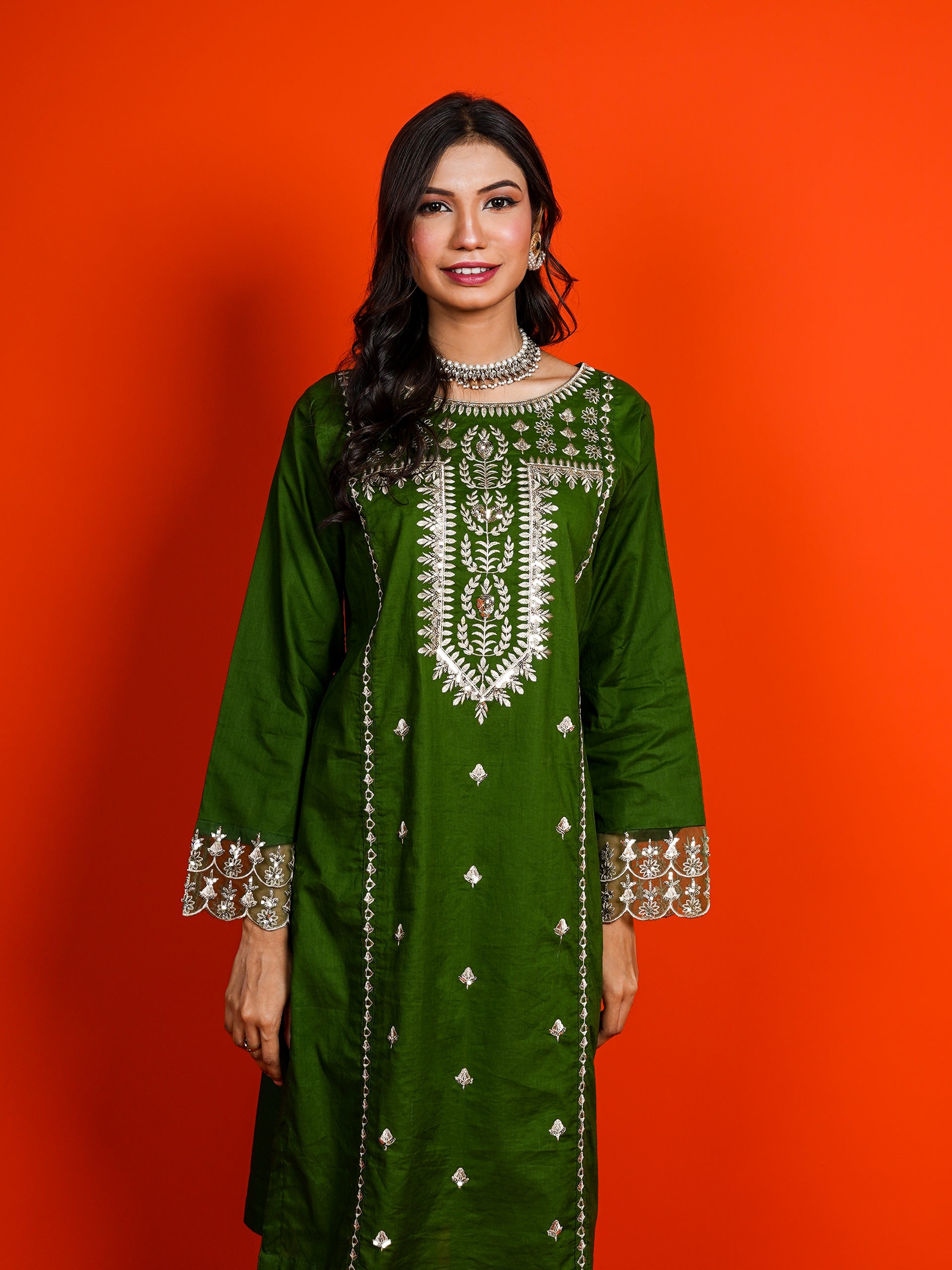 Green Embroidered 2 pc - 54960