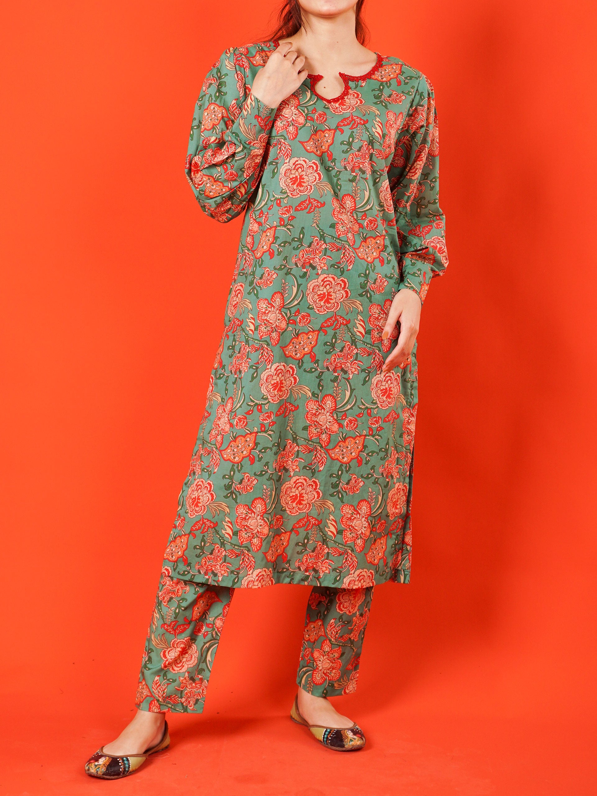 Green Digital Printed 2 pc - 54994