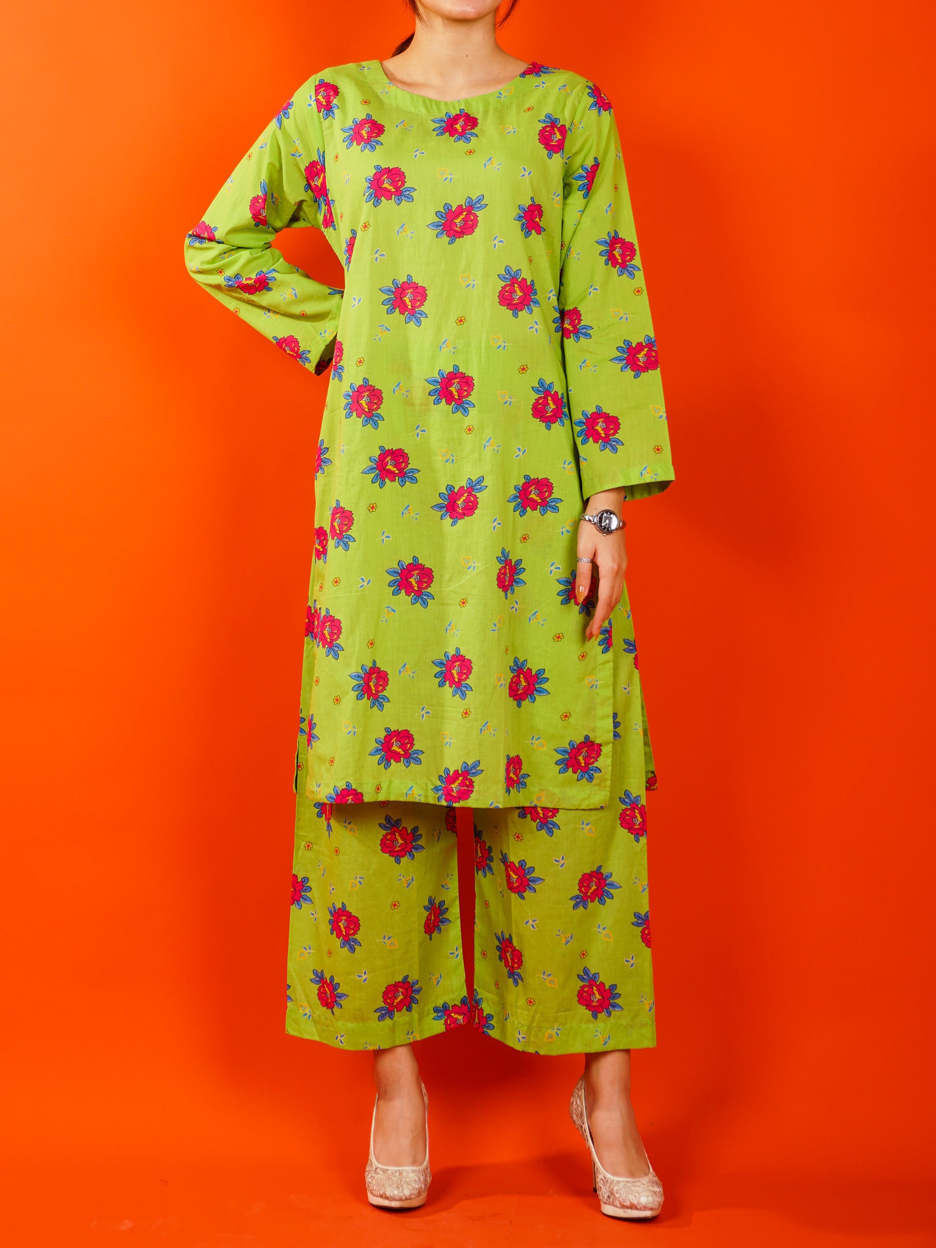 Green Digital Printed 2 pc - 54990