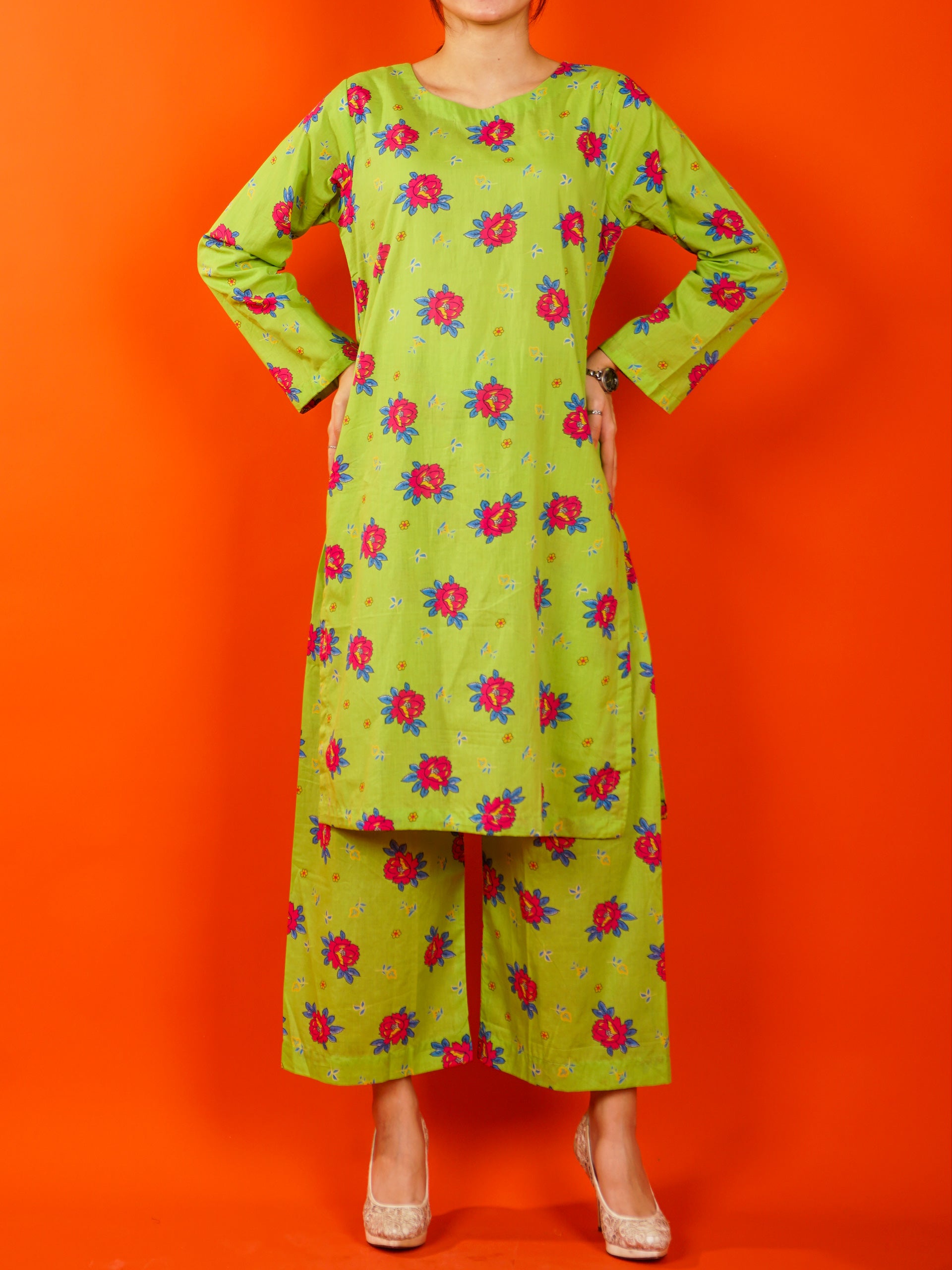 Green Digital Printed 2 pc - 54990