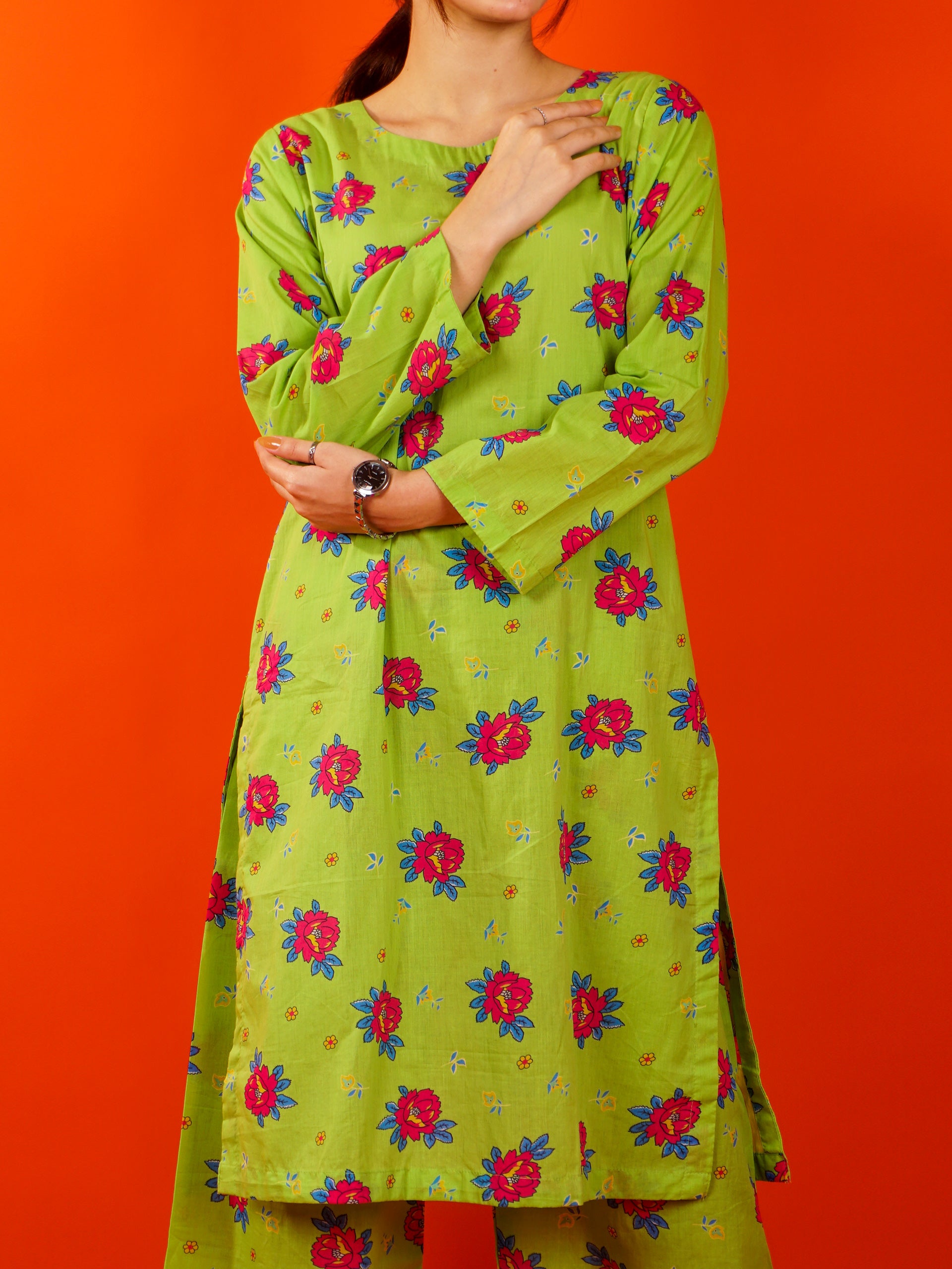 Green Digital Printed 2 pc - 54990