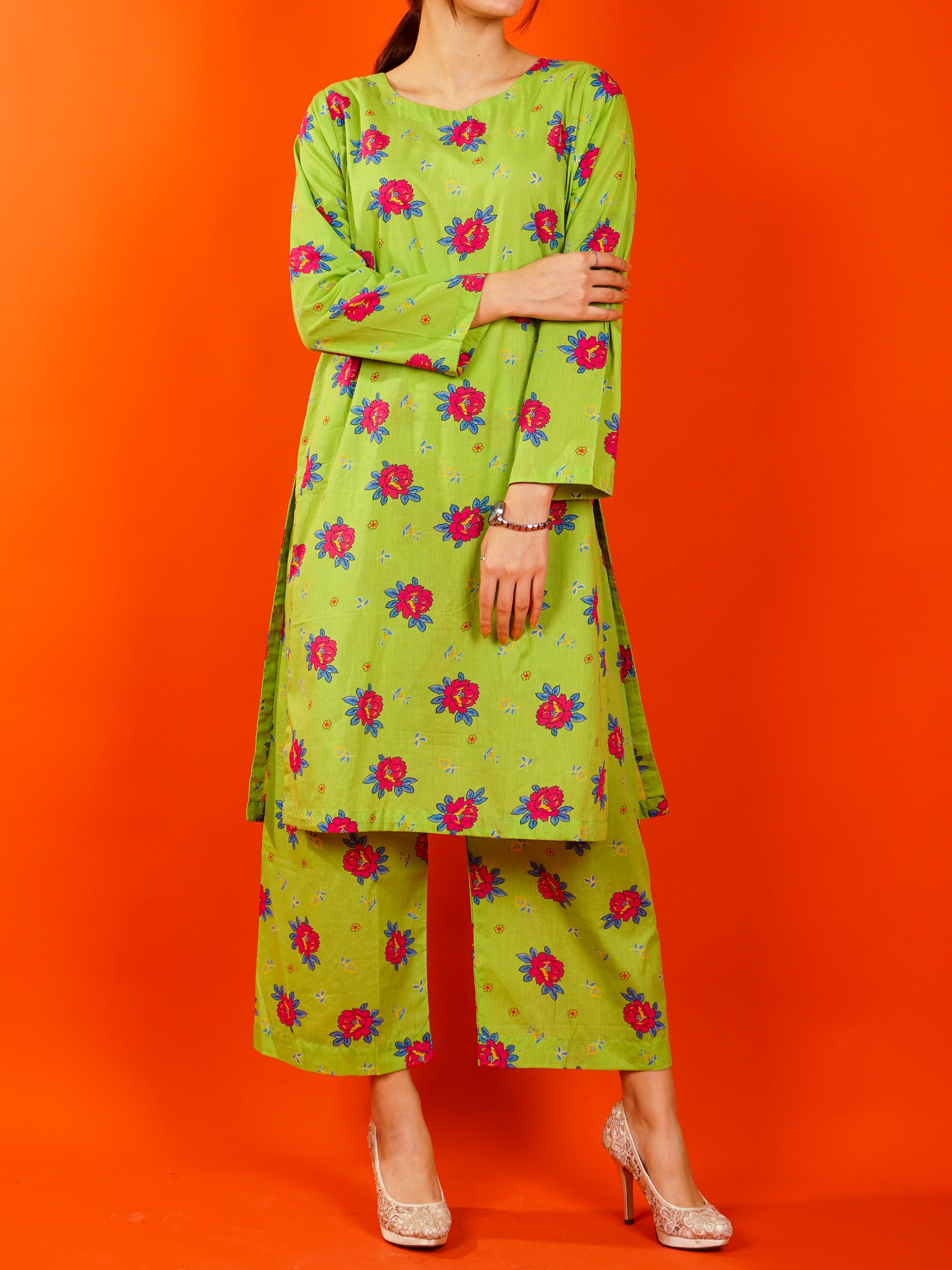 Green Digital Printed 2 pc - 54990