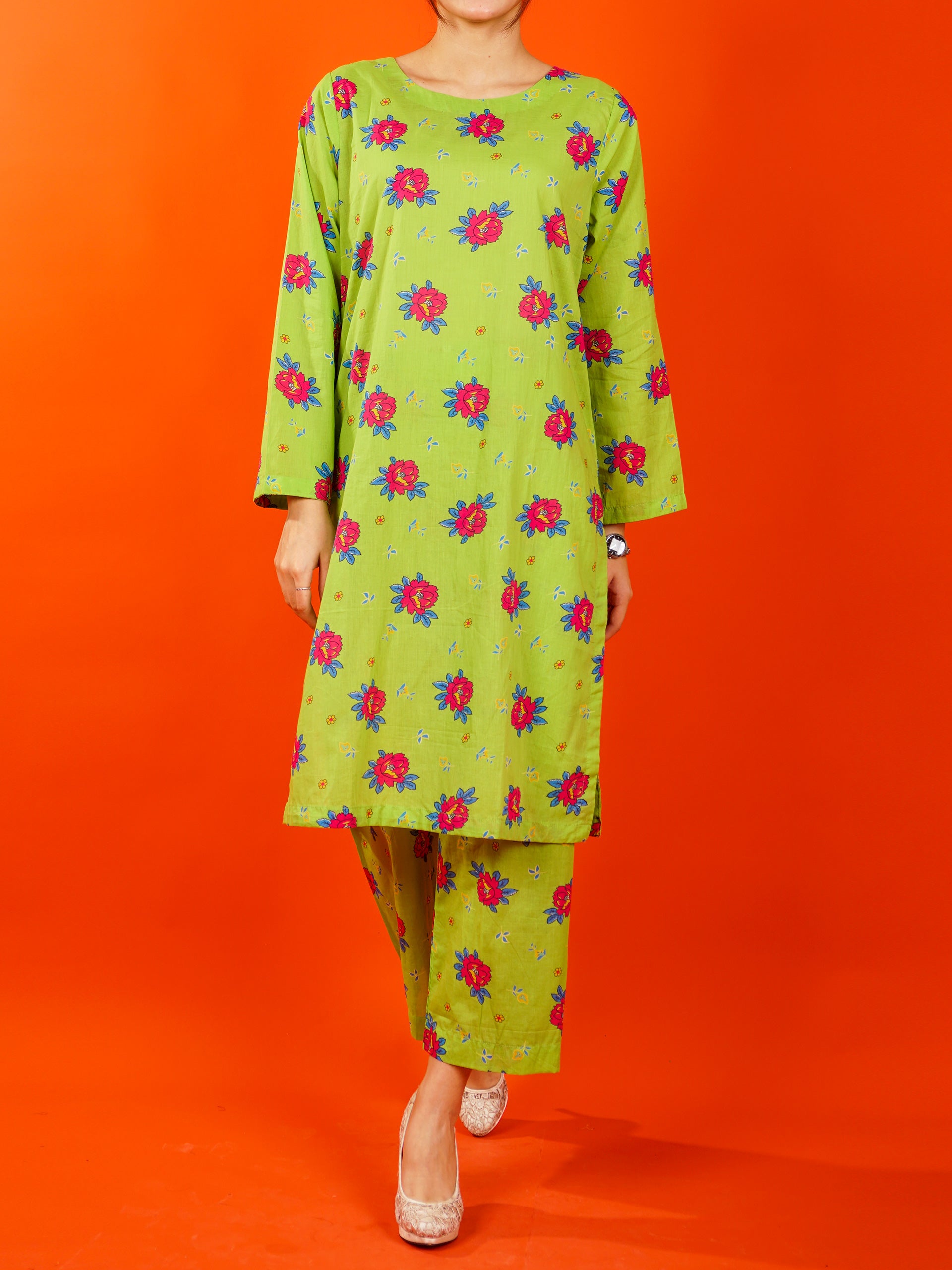 Green Digital Printed 2 pc - 54990