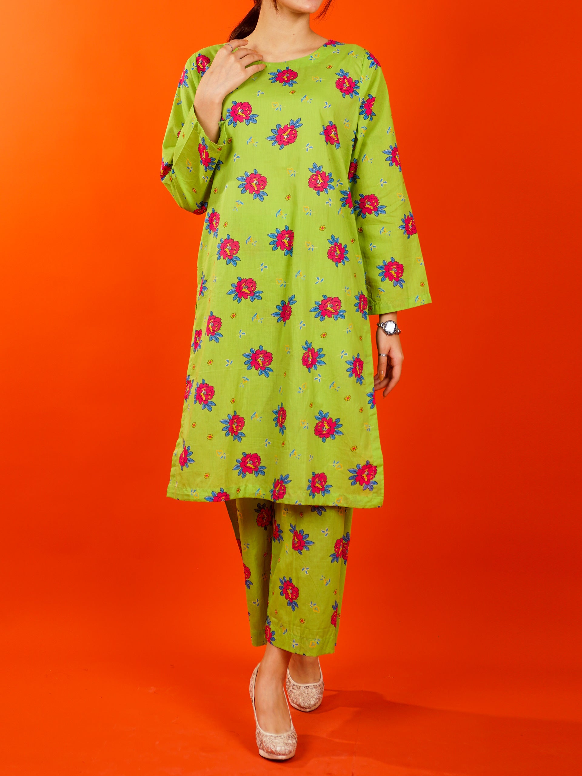 Green Digital Printed 2 pc - 54990
