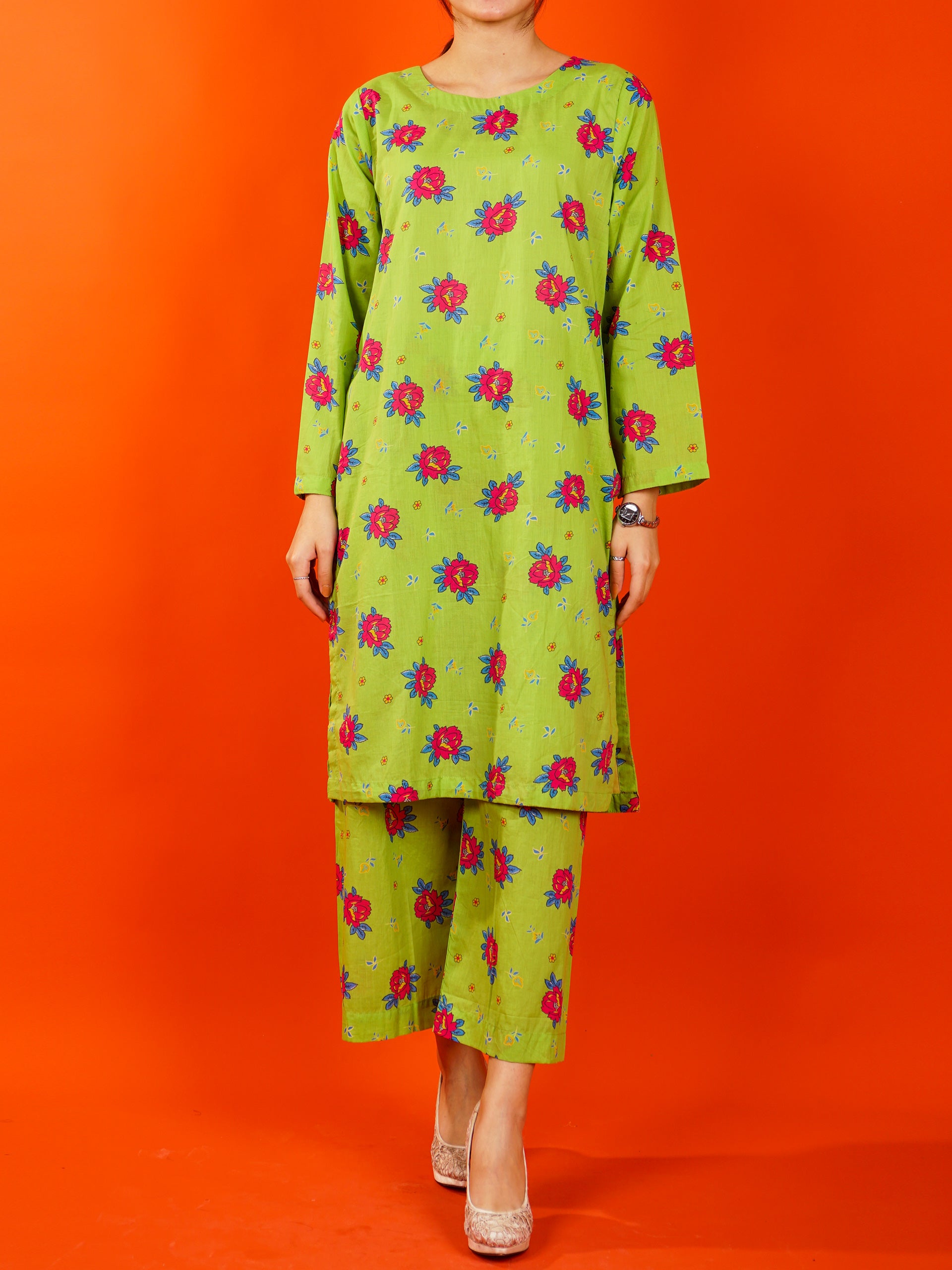 Green Digital Printed 2 pc - 54990