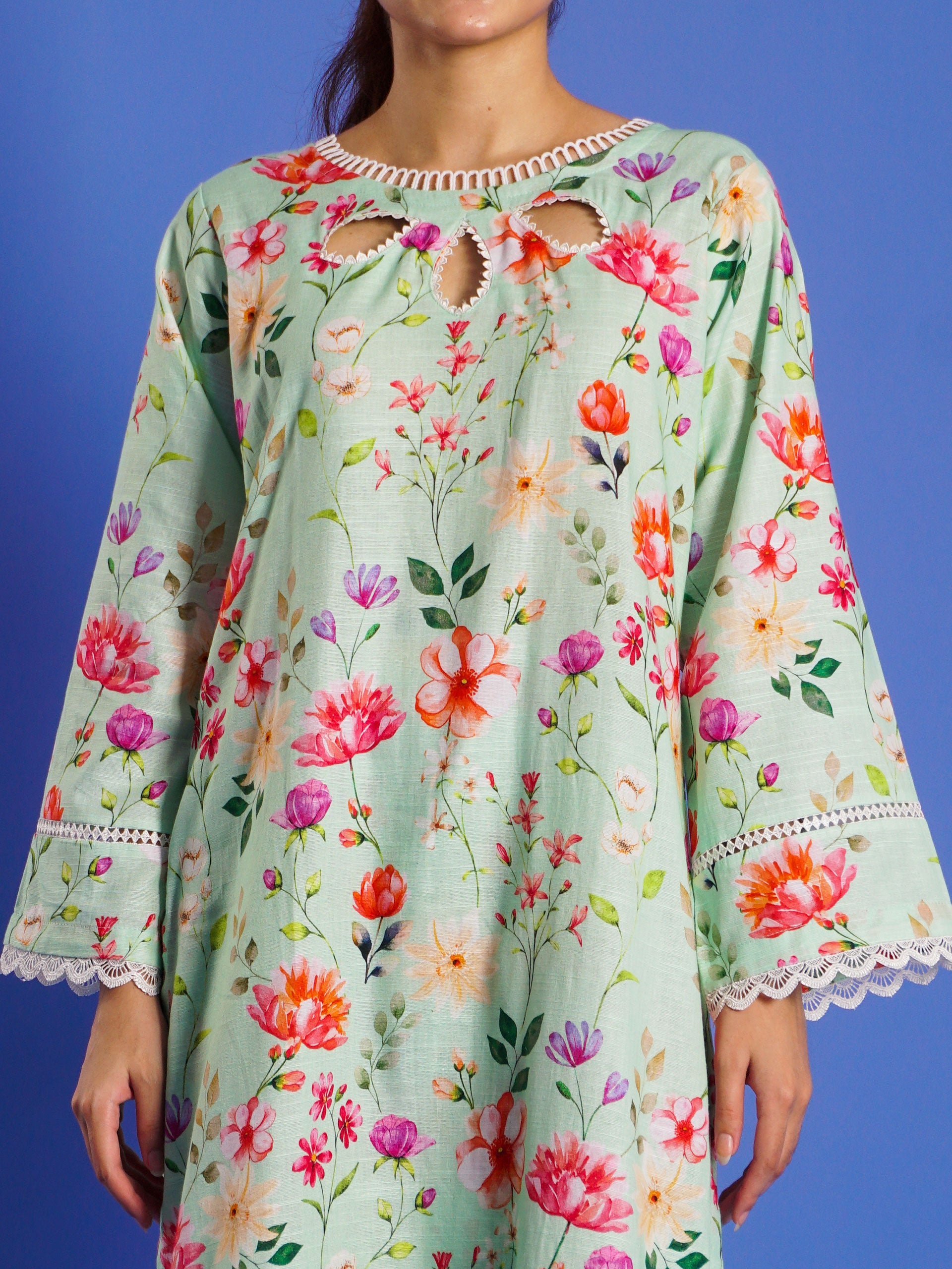 Light Green Khaddar Digital Printed 2 pc - 55040