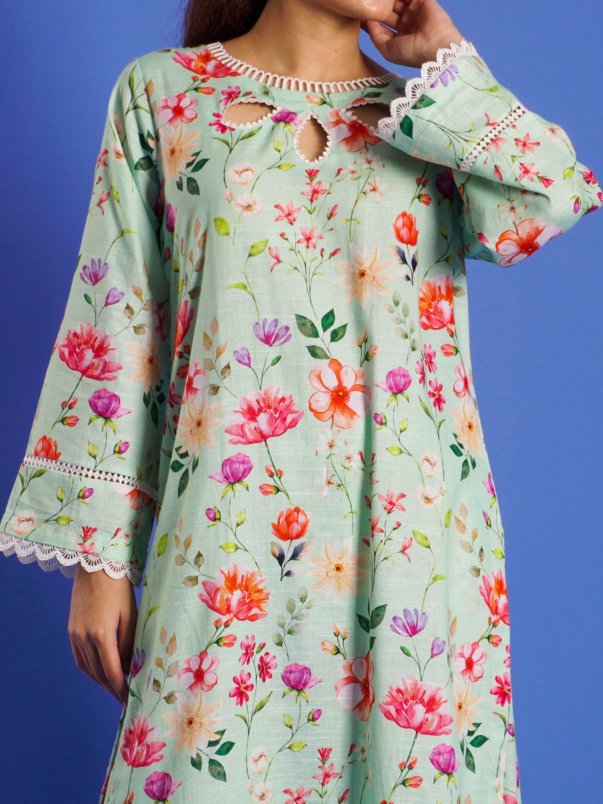 Light Green Khaddar Digital Printed 2 pc - 55040