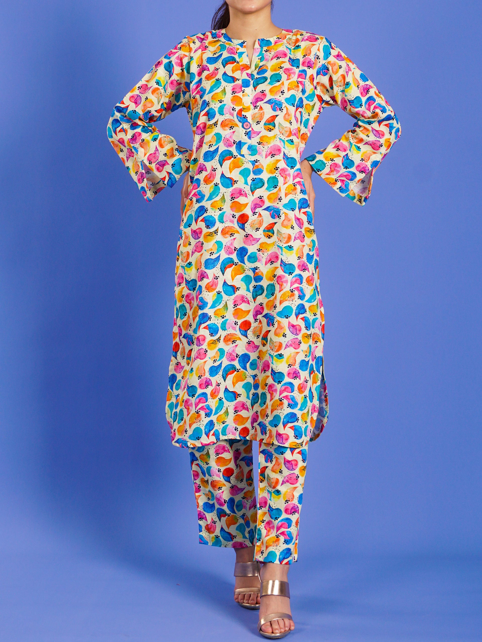 Skin Khaddar Digital Printed 2 pc - 55043