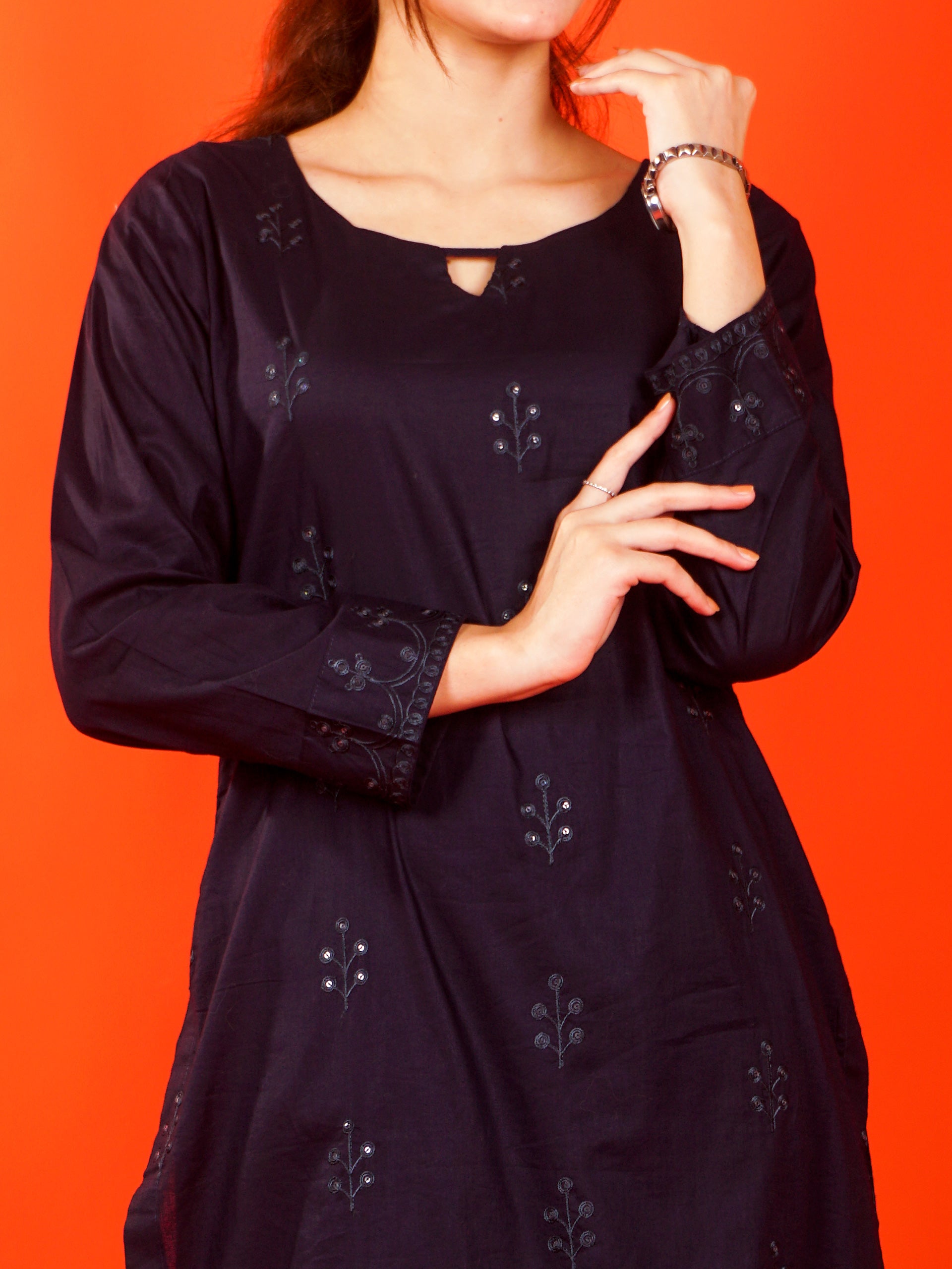 Navy Embroidered 2 pc - 54984
