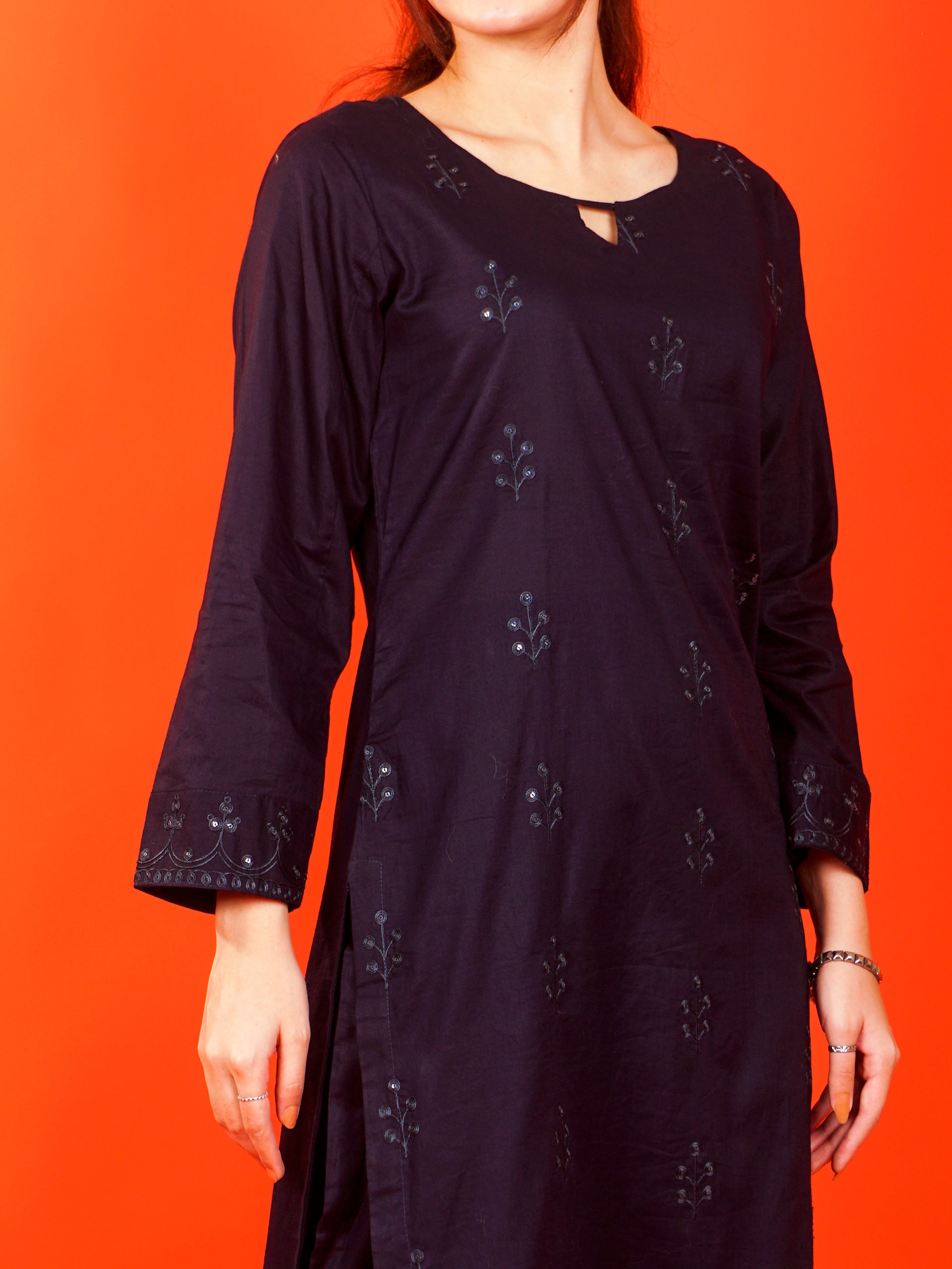 Navy Embroidered 2 pc - 54984