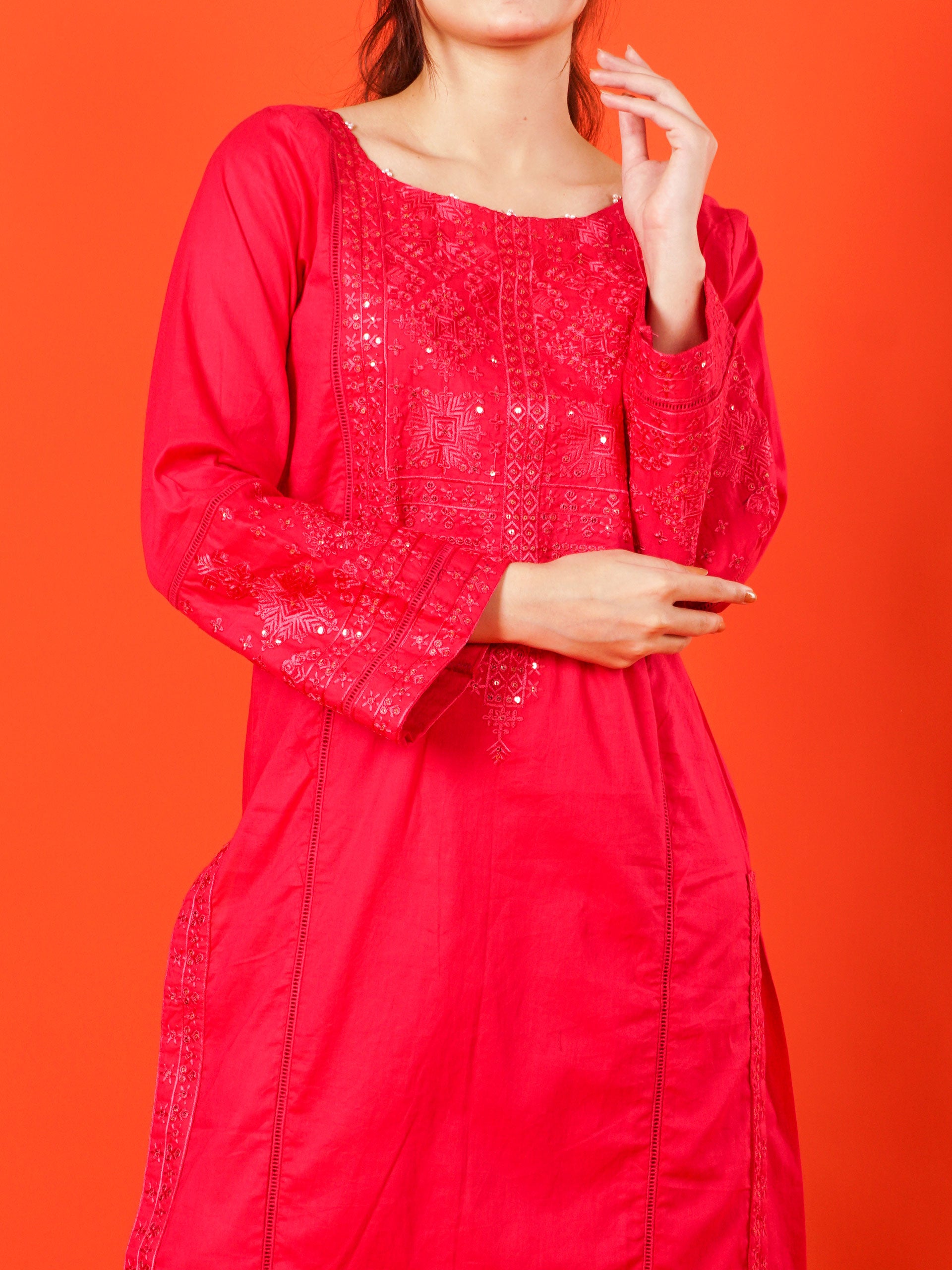 Pink Embroidered 2 pc - 54992