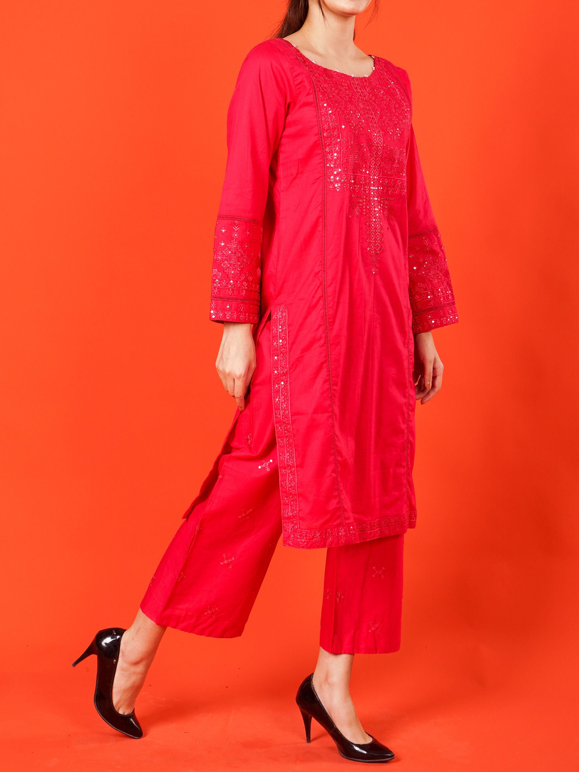 Pink Embroidered 2 pc - 54992