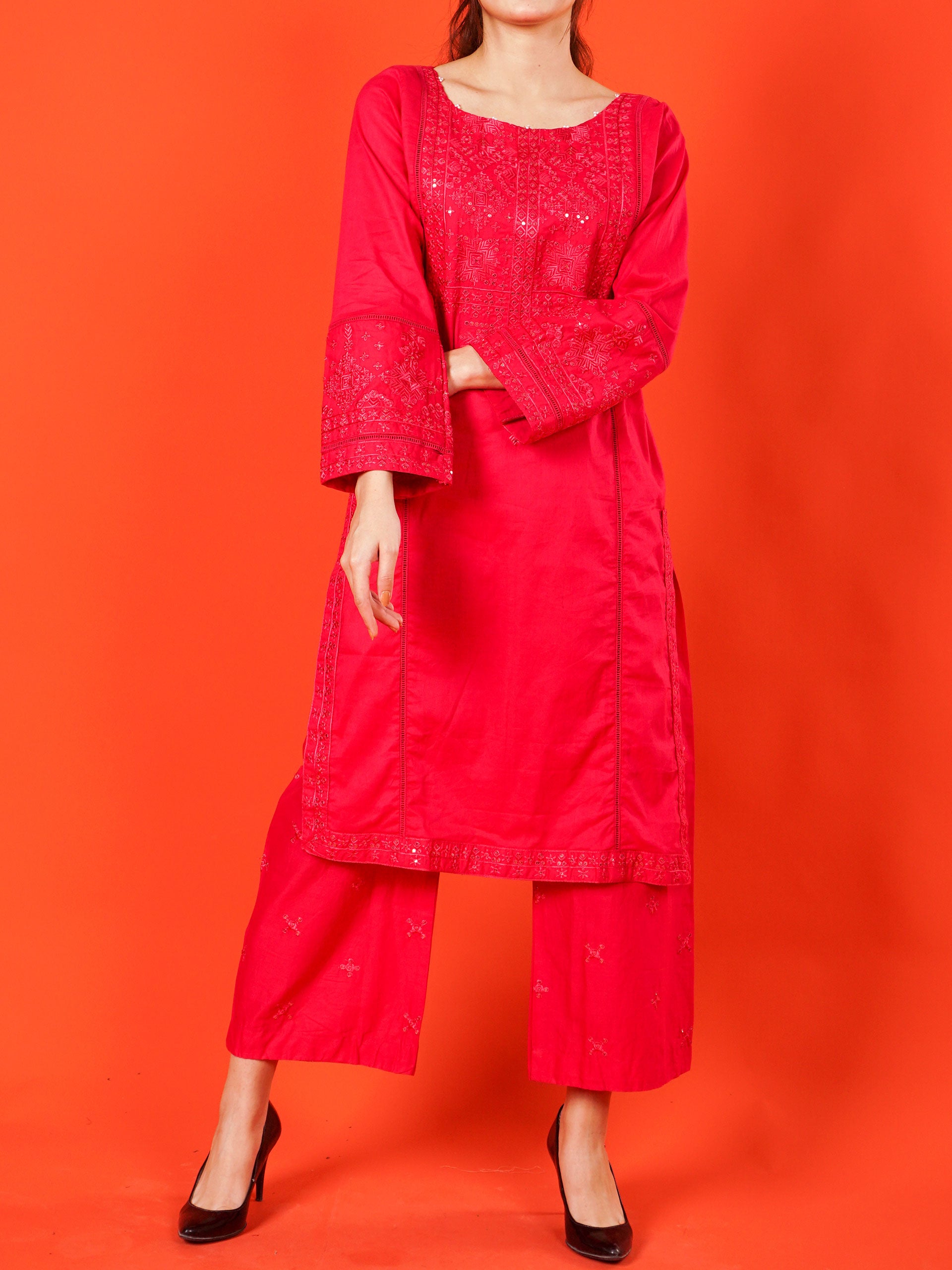 Pink Embroidered 2 pc - 54992