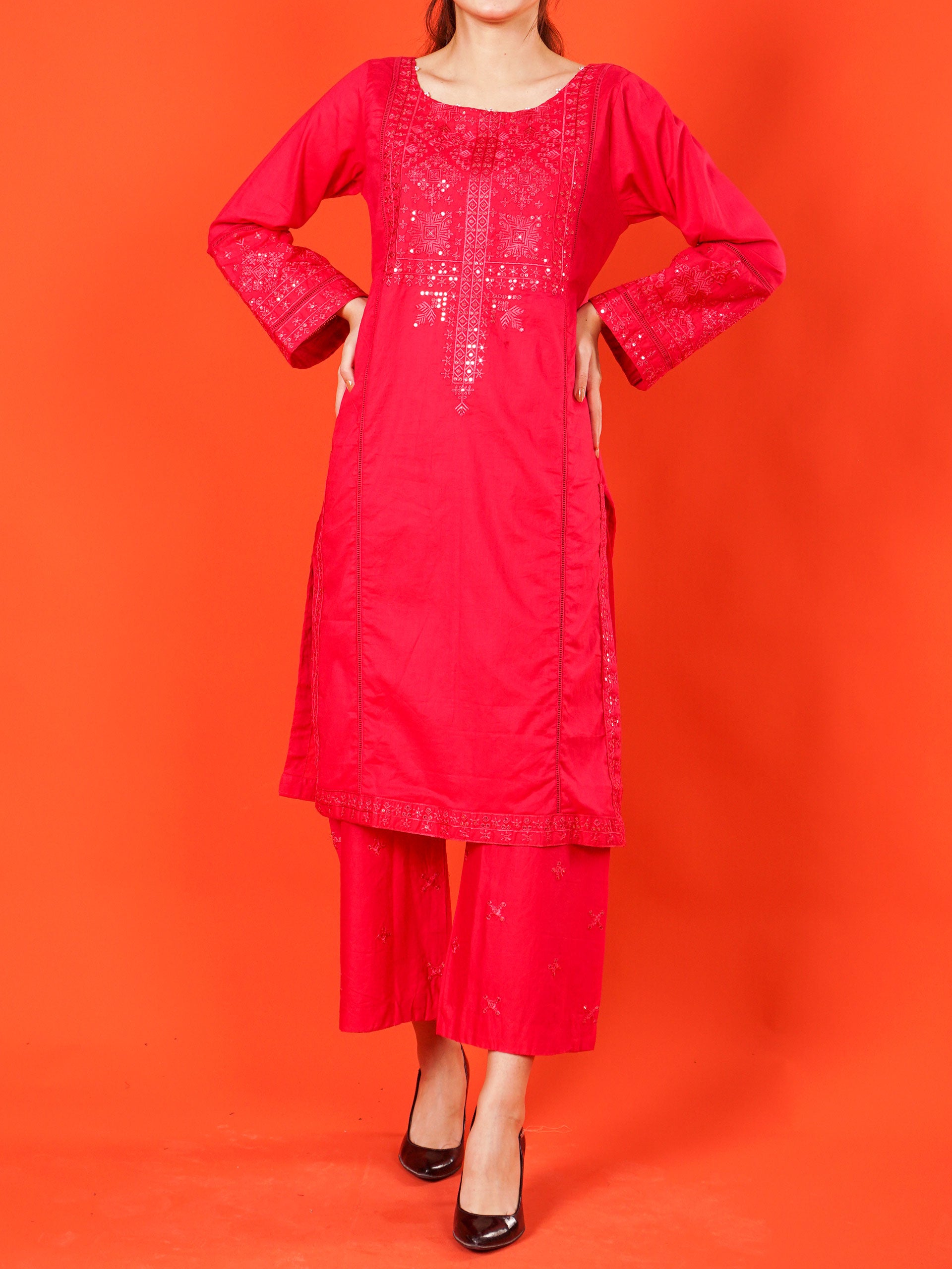 Pink Embroidered 2 pc - 54992
