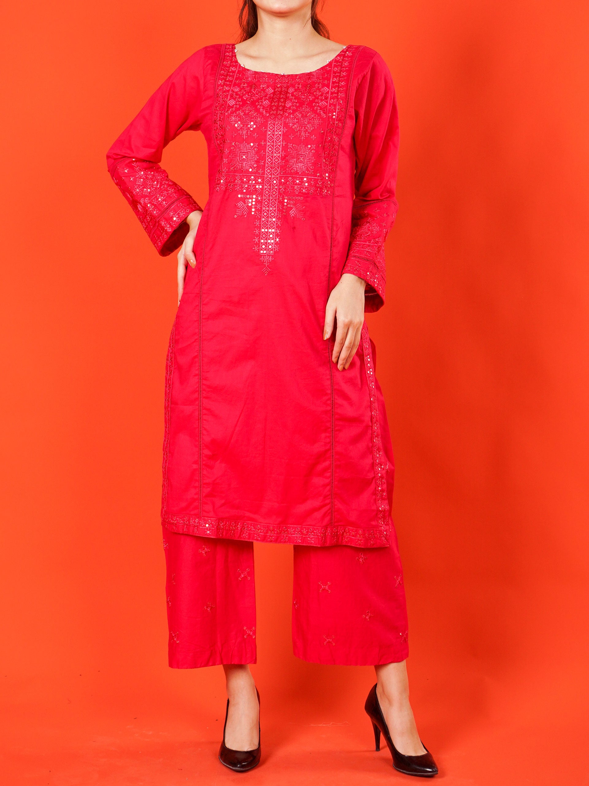 Pink Embroidered 2 pc - 54992