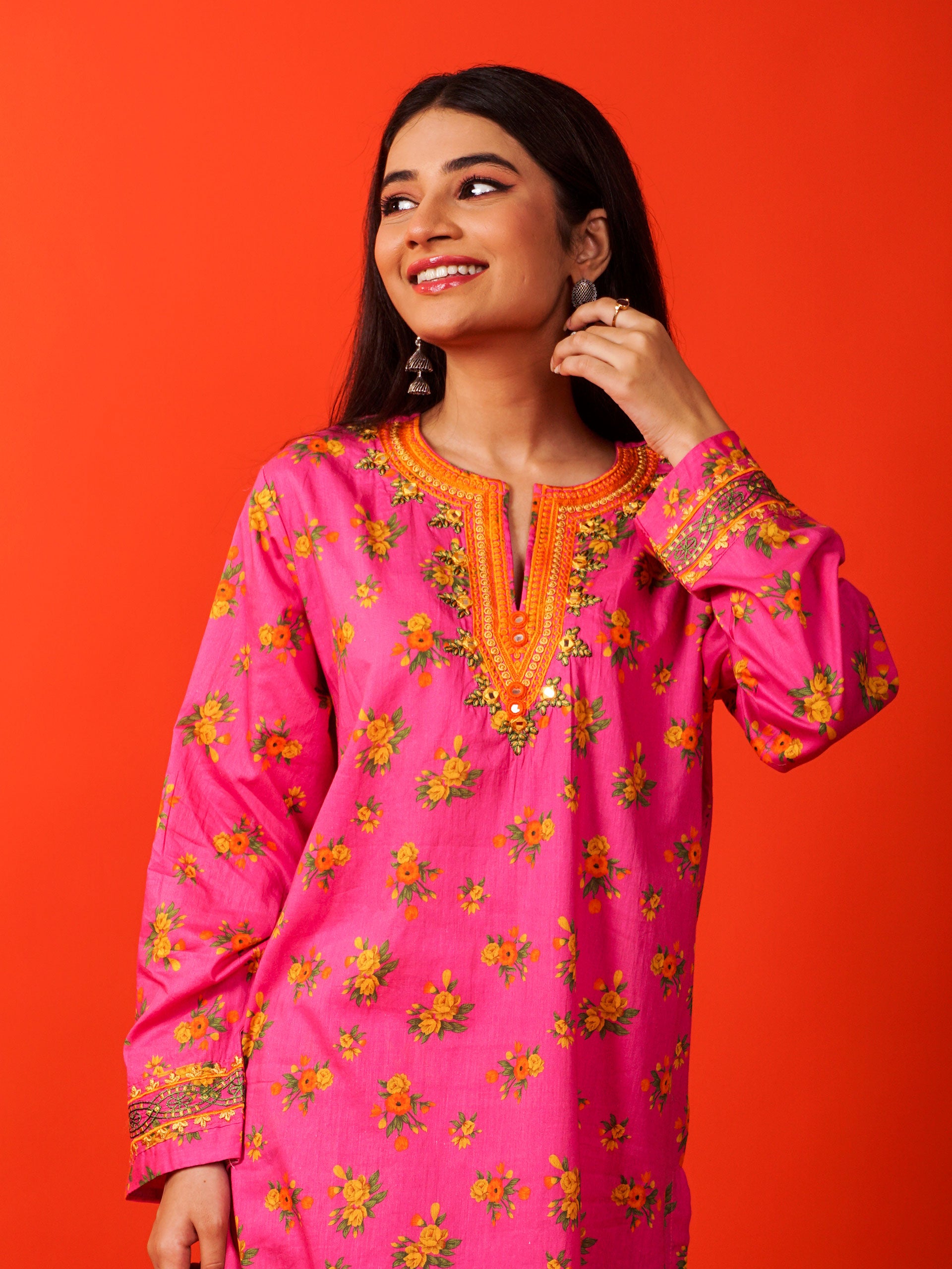 Pink Digital Printed Embroidered 2 pc - 54937