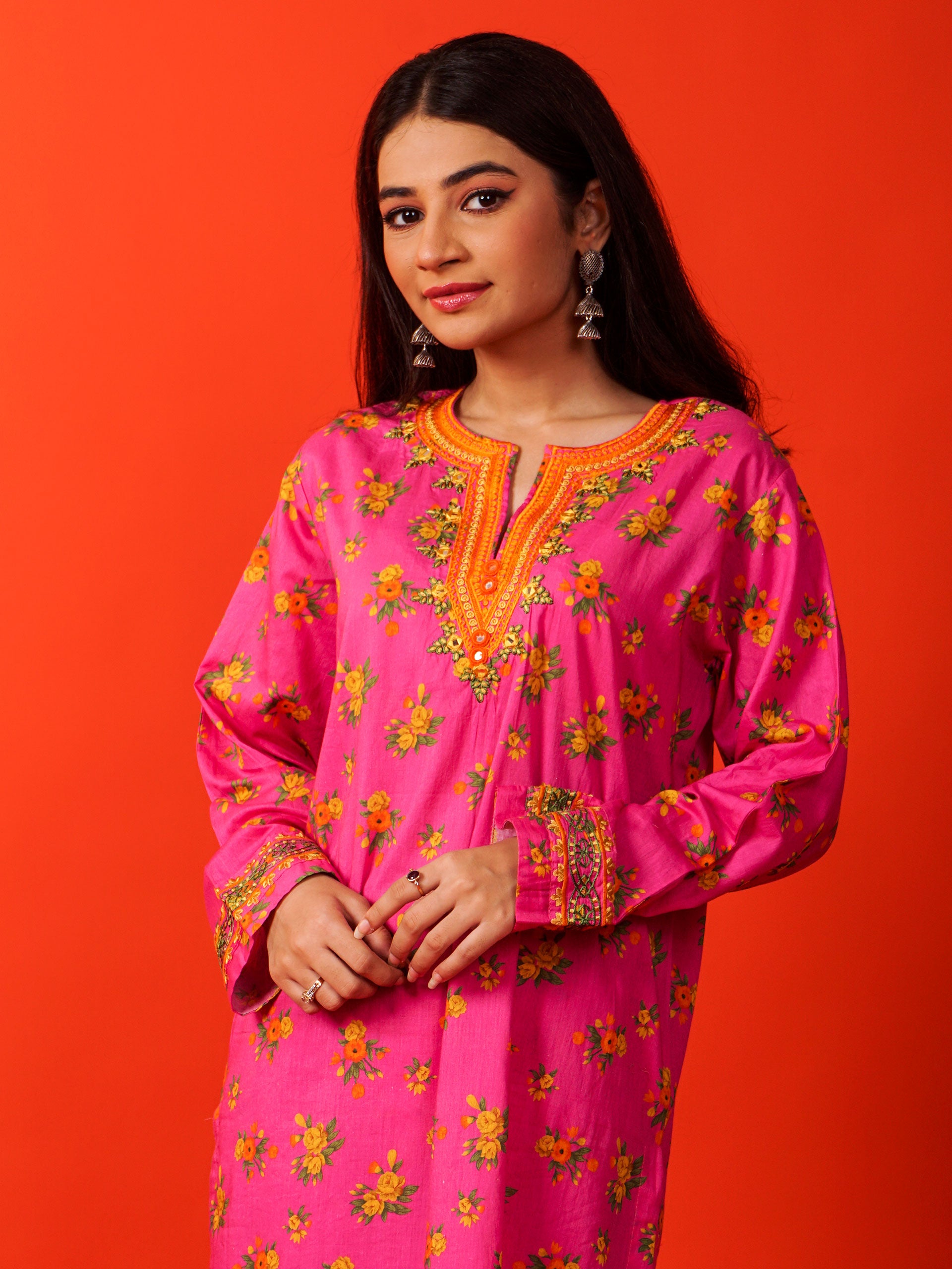 Pink Digital Printed Embroidered 2 pc - 54937