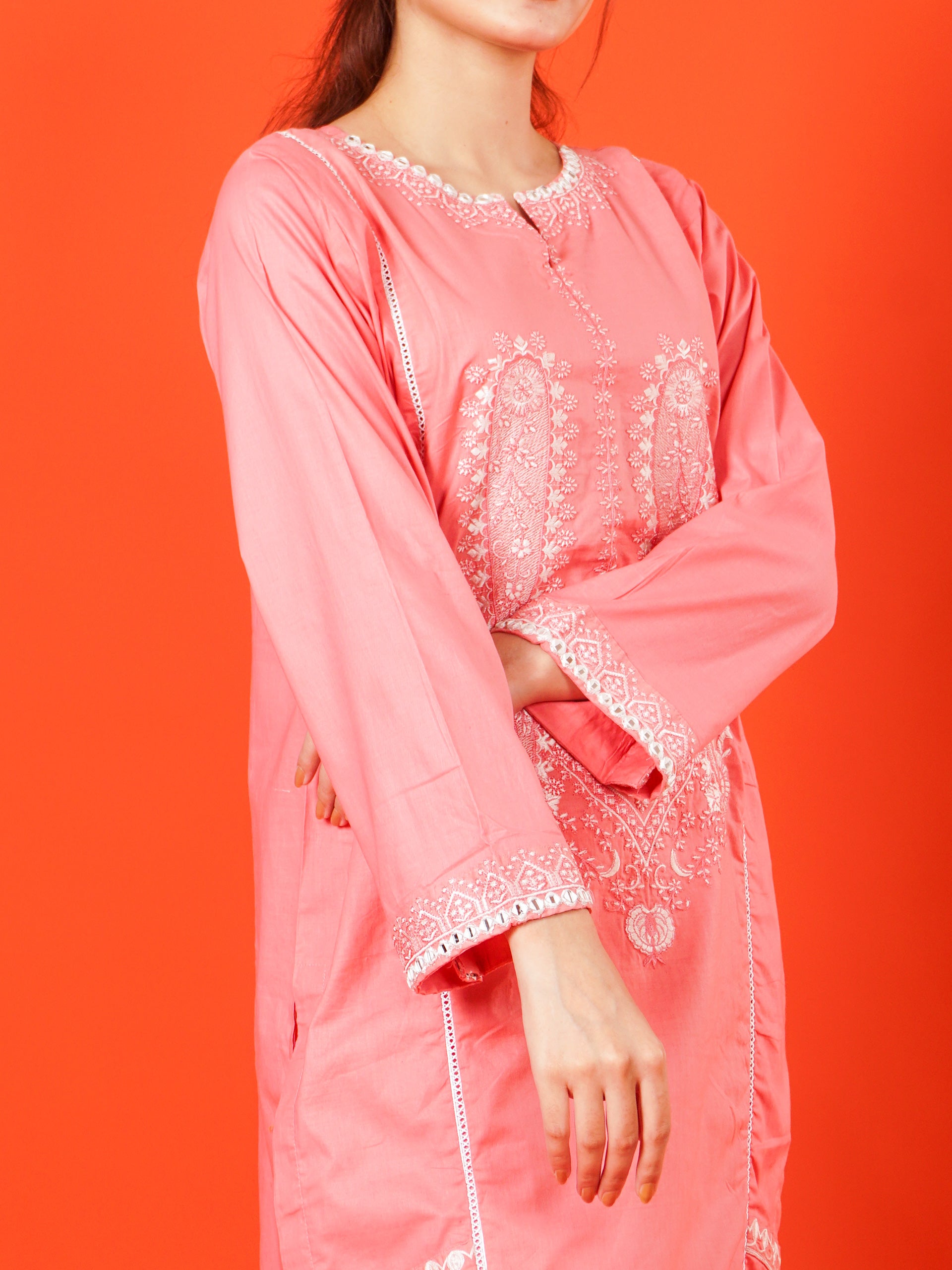 Pink Embroidered 2 pc - 55004