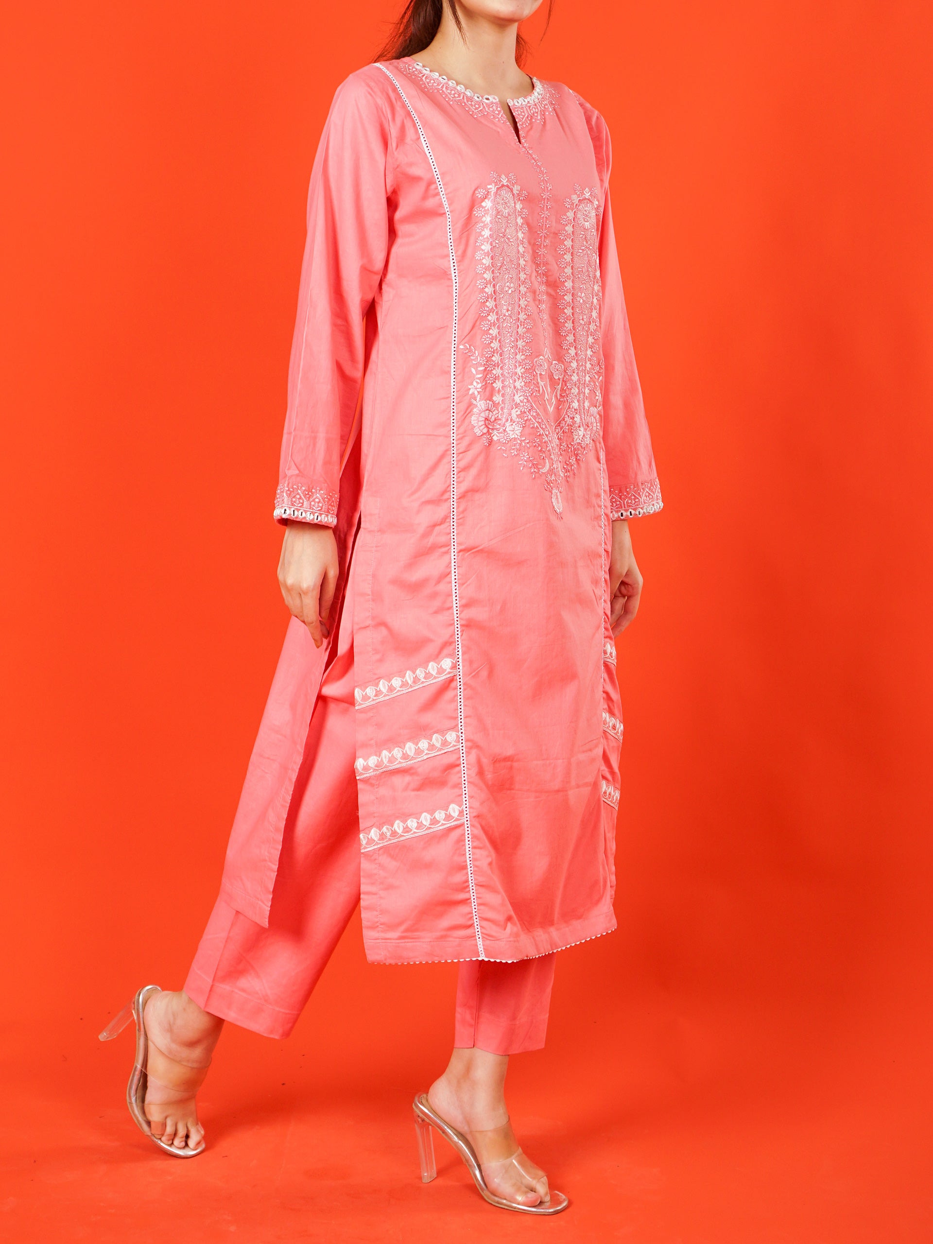 Pink Embroidered 2 pc - 55004