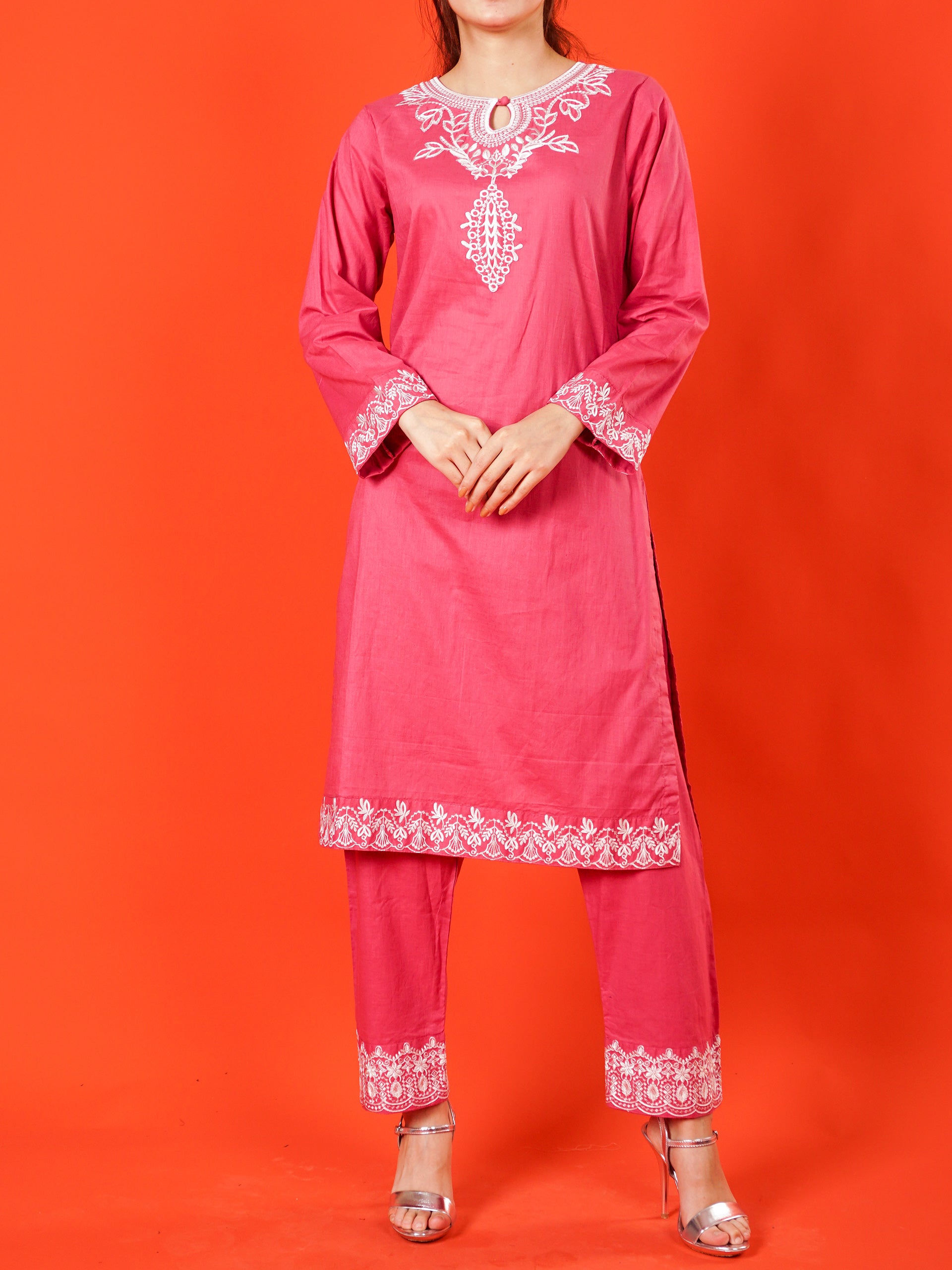 Pink Embroidered 2 pc - 54997