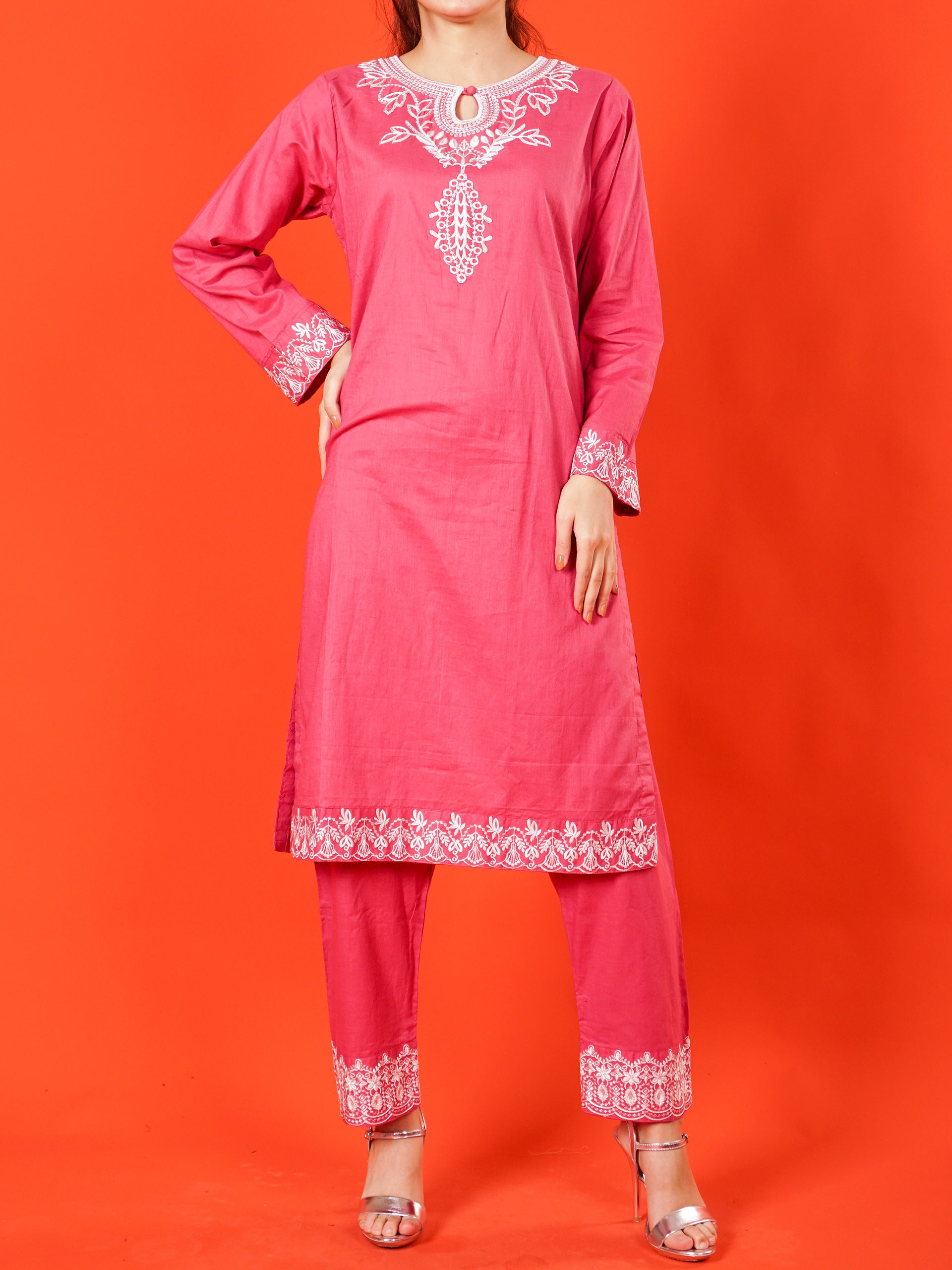 Pink Embroidered 2 pc - 54997