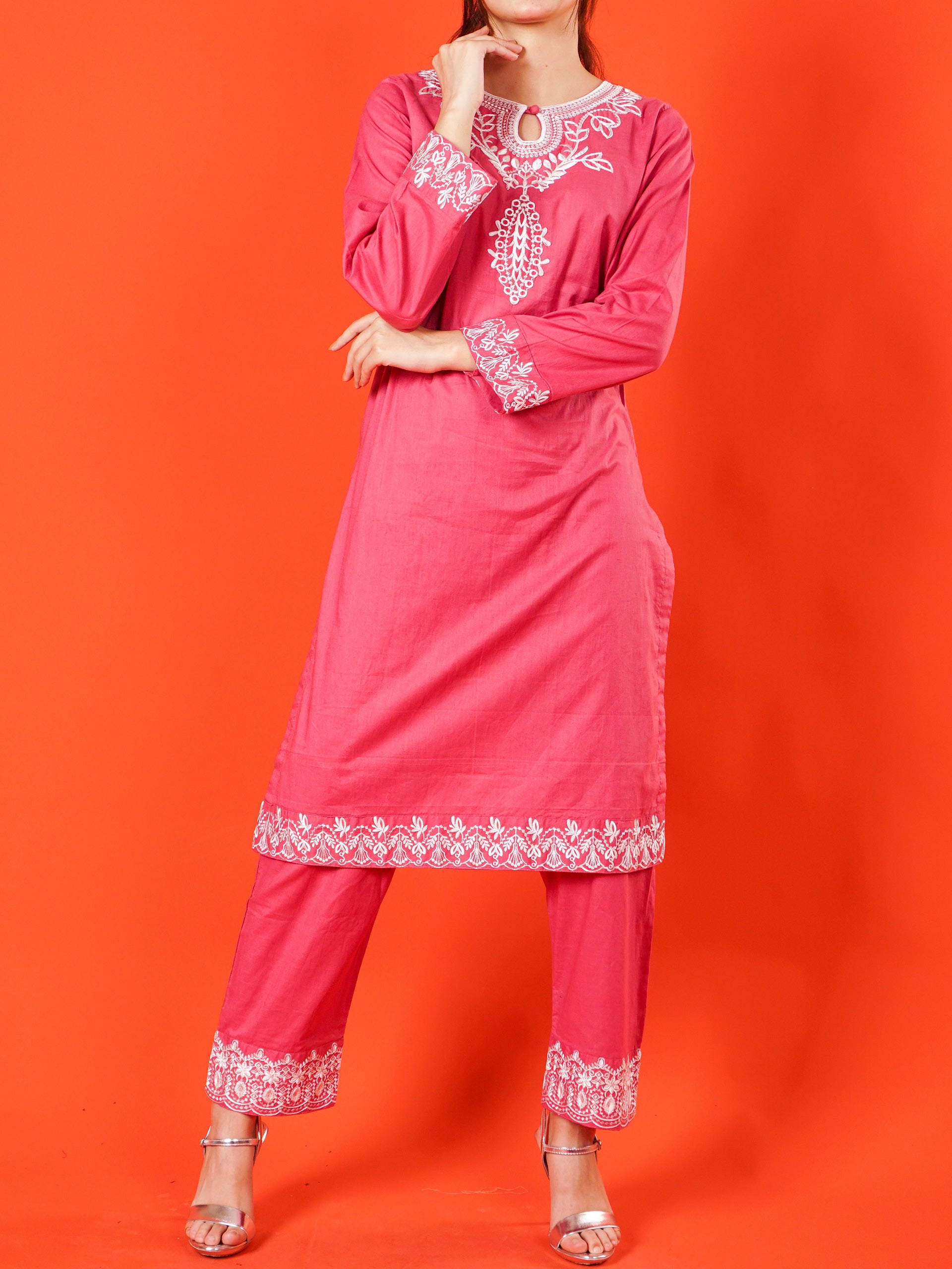 Pink Embroidered 2 pc - 54997