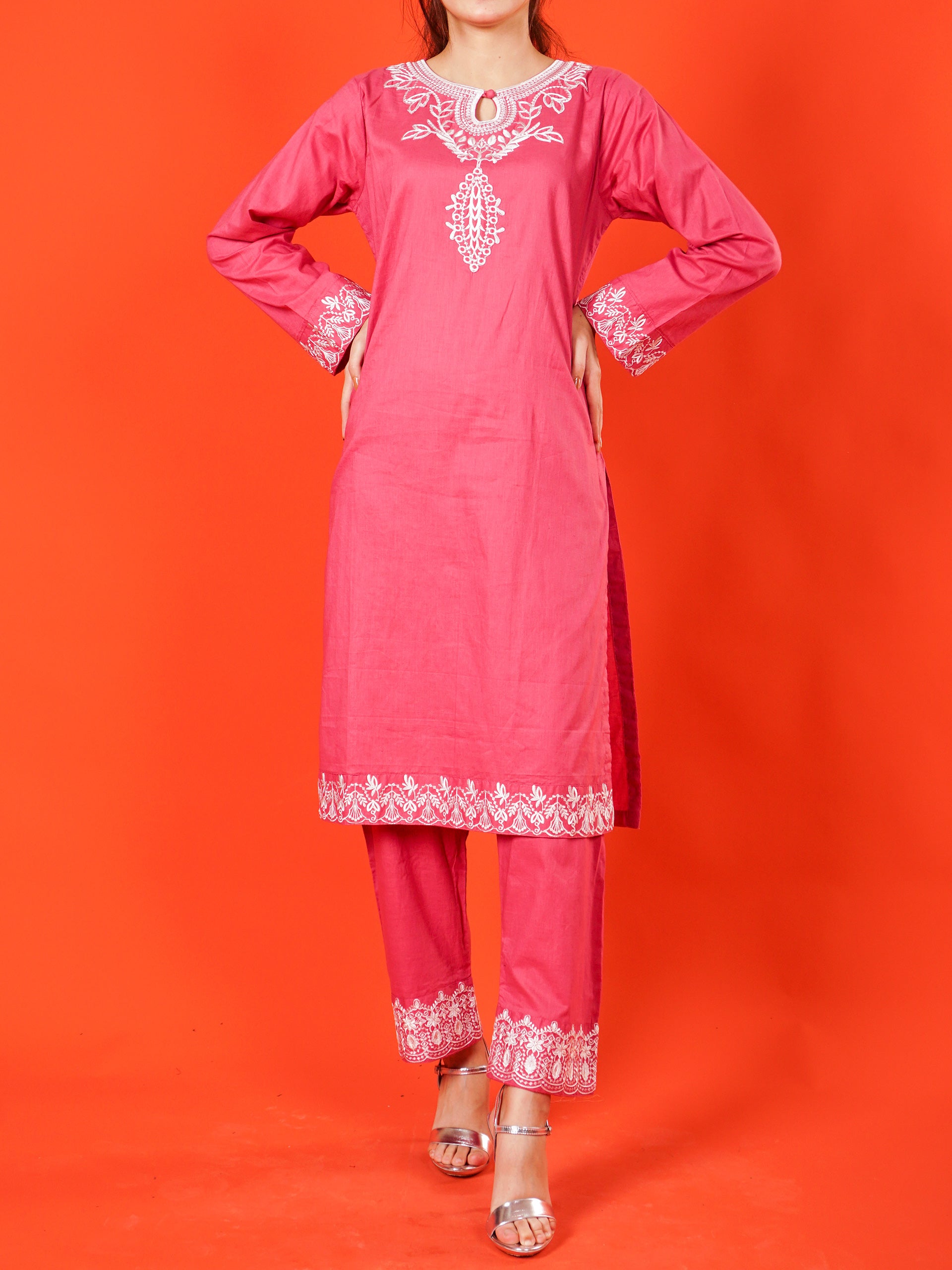 Pink Embroidered 2 pc - 54997