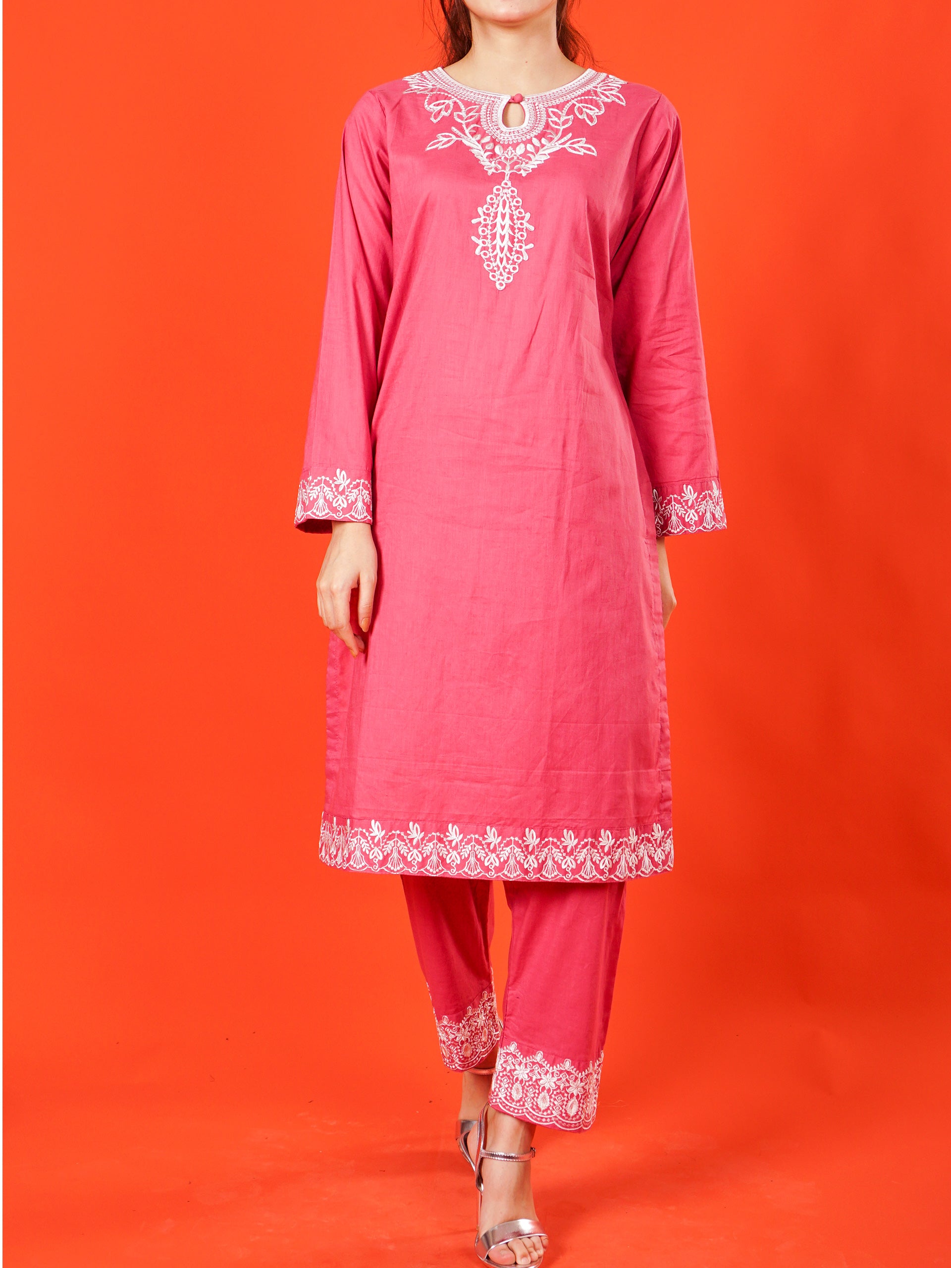 Pink Embroidered 2 pc - 54997